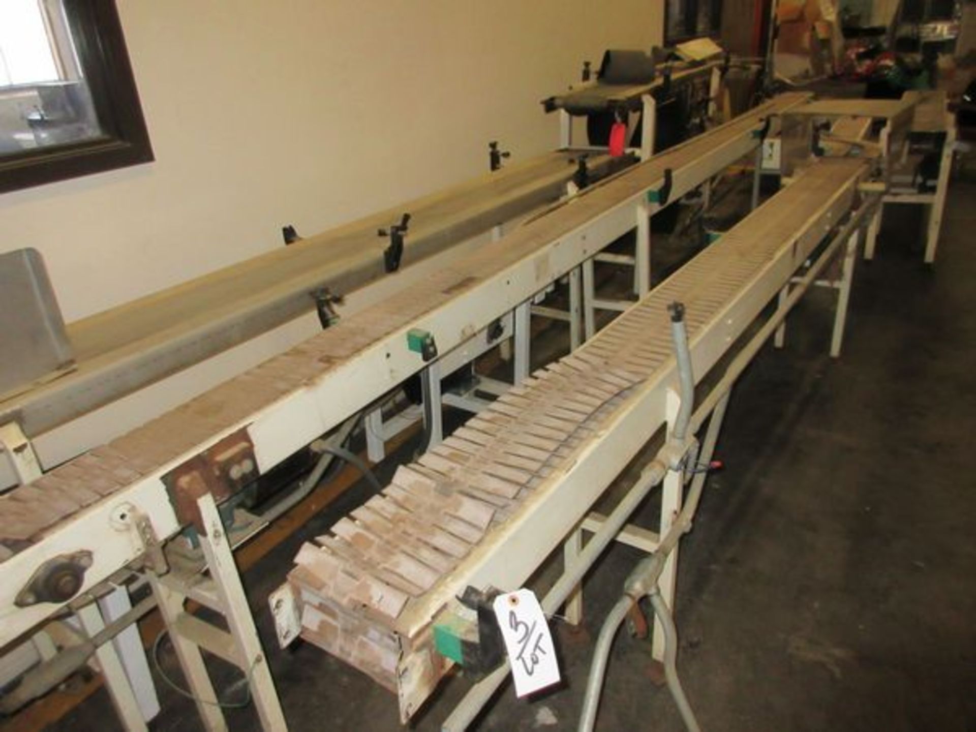 LOT (7) Asst. Sections of Power Plastic Cleat & Belt Conveyor, 10" x 100", 9" x 20 | Rig Fee: $50 - Image 2 of 5