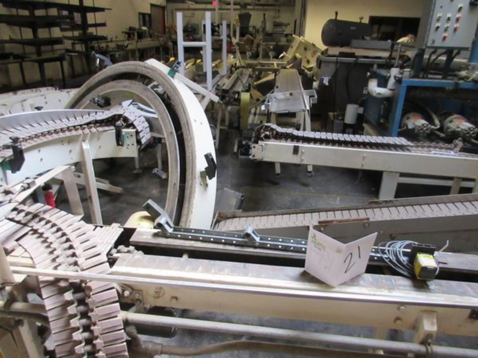 LOT Asst. Curved & Straight Powered Cleat Conveyors in Area, Approx. (11) Pcs. Tot | Rig Fee: $150 - Image 5 of 7