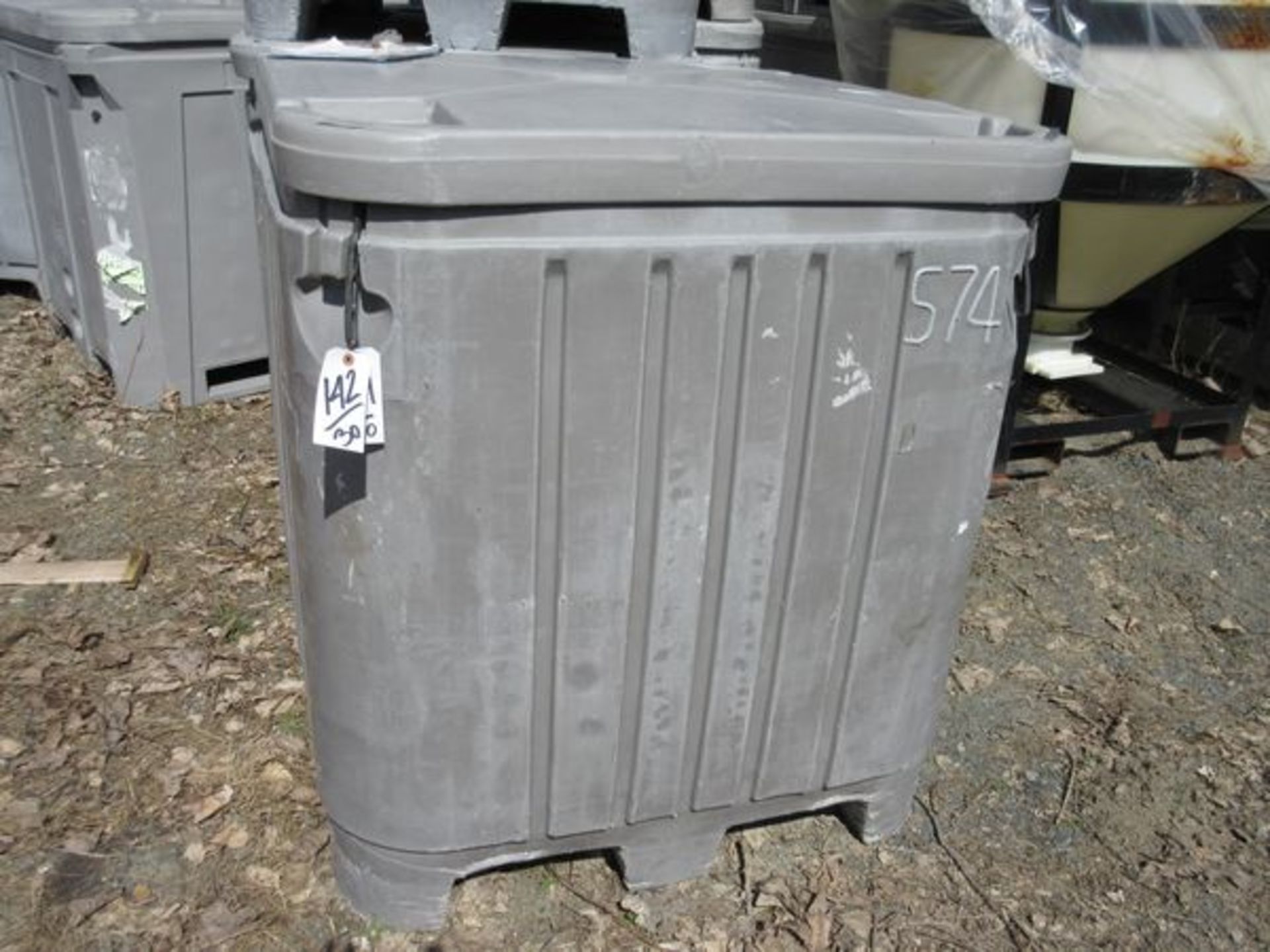 LOT (10) Xactics 3' x 4' Plastic Covered Bins Food Grade Totes Used at Unliver to | Rig Fee: $25