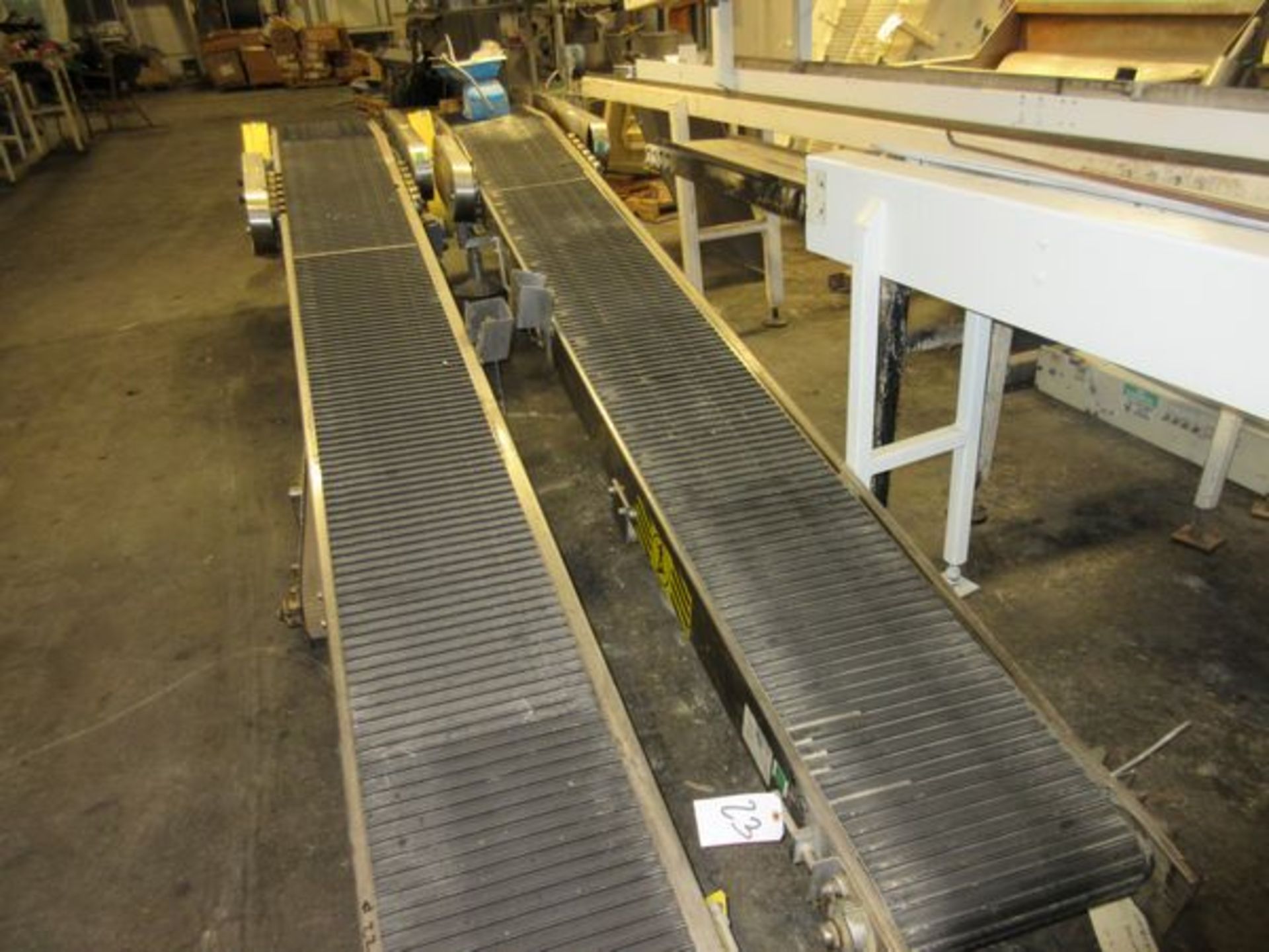 Multi-Conveyor Power Incline Belt Conveyor, 14" x Approx. 13', .5 HP | Rig Fee: $25