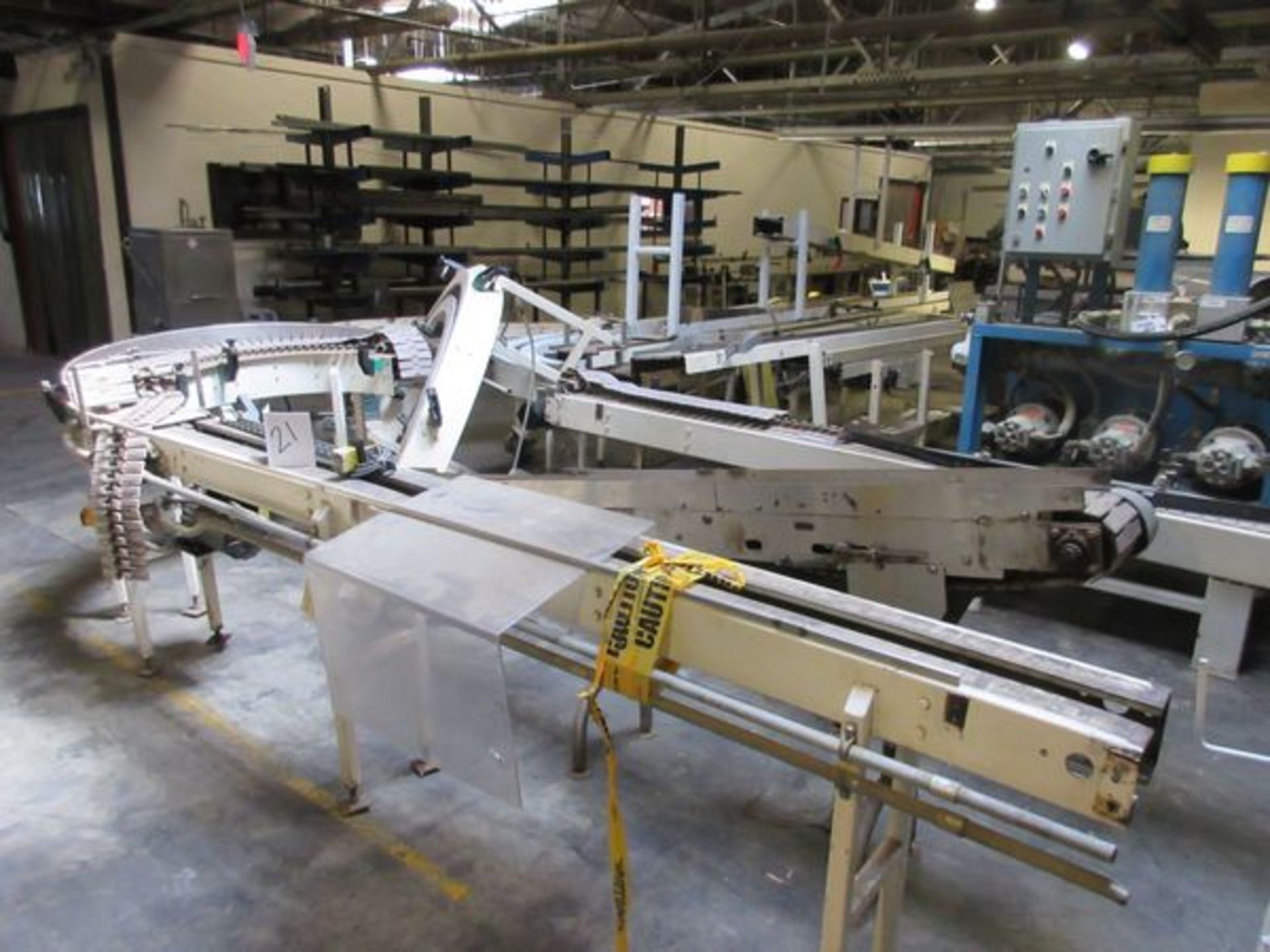 LOT Asst. Curved & Straight Powered Cleat Conveyors in Area, Approx. (11) Pcs. Tot | Rig Fee: $150 - Image 4 of 7