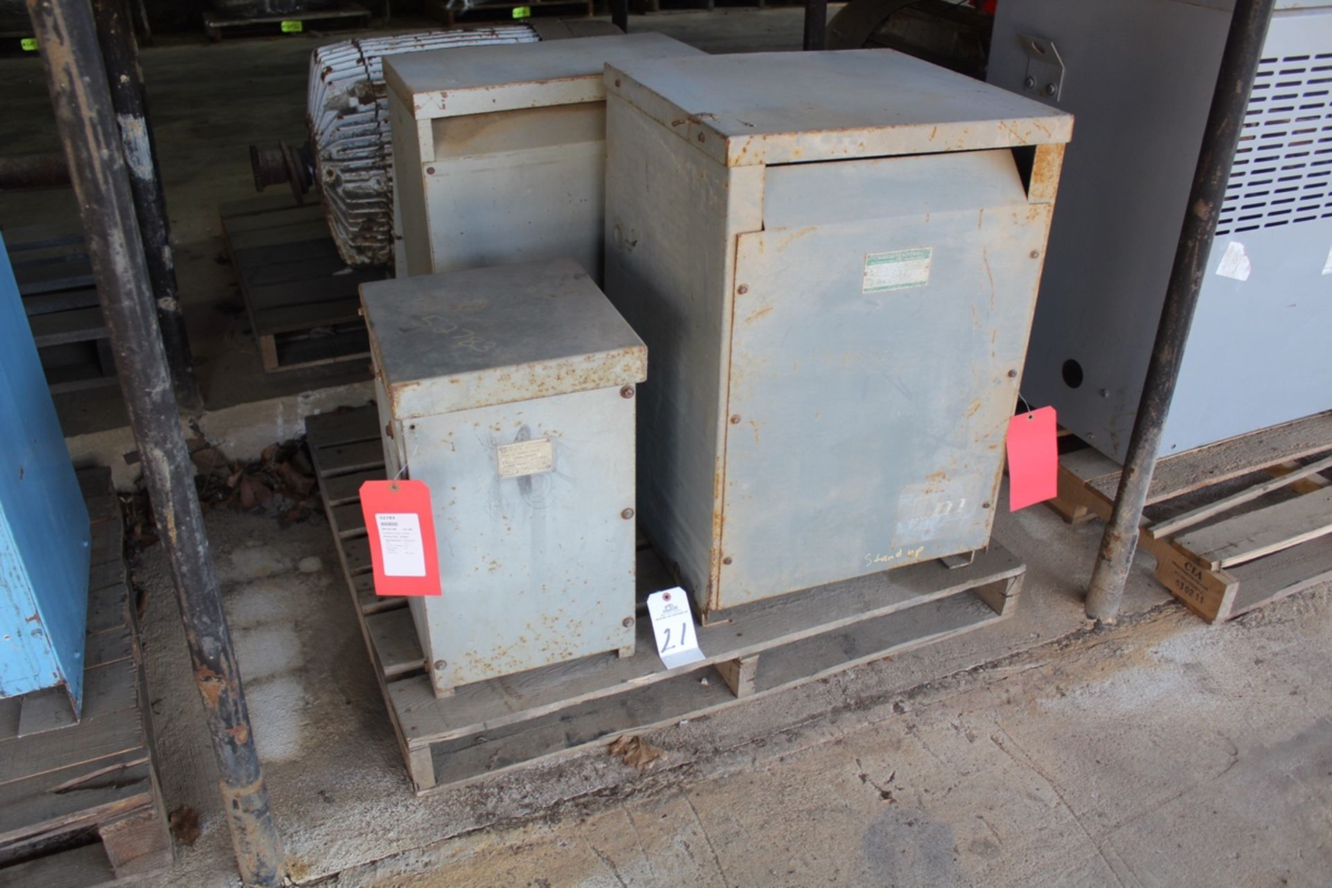 1 ea 12 KVA 1 Ph Transformer 240 Prim/ 40 Sec, 1 ea 10 KVA 520/190 Prim/236/118 Sec | Load Fee: $5