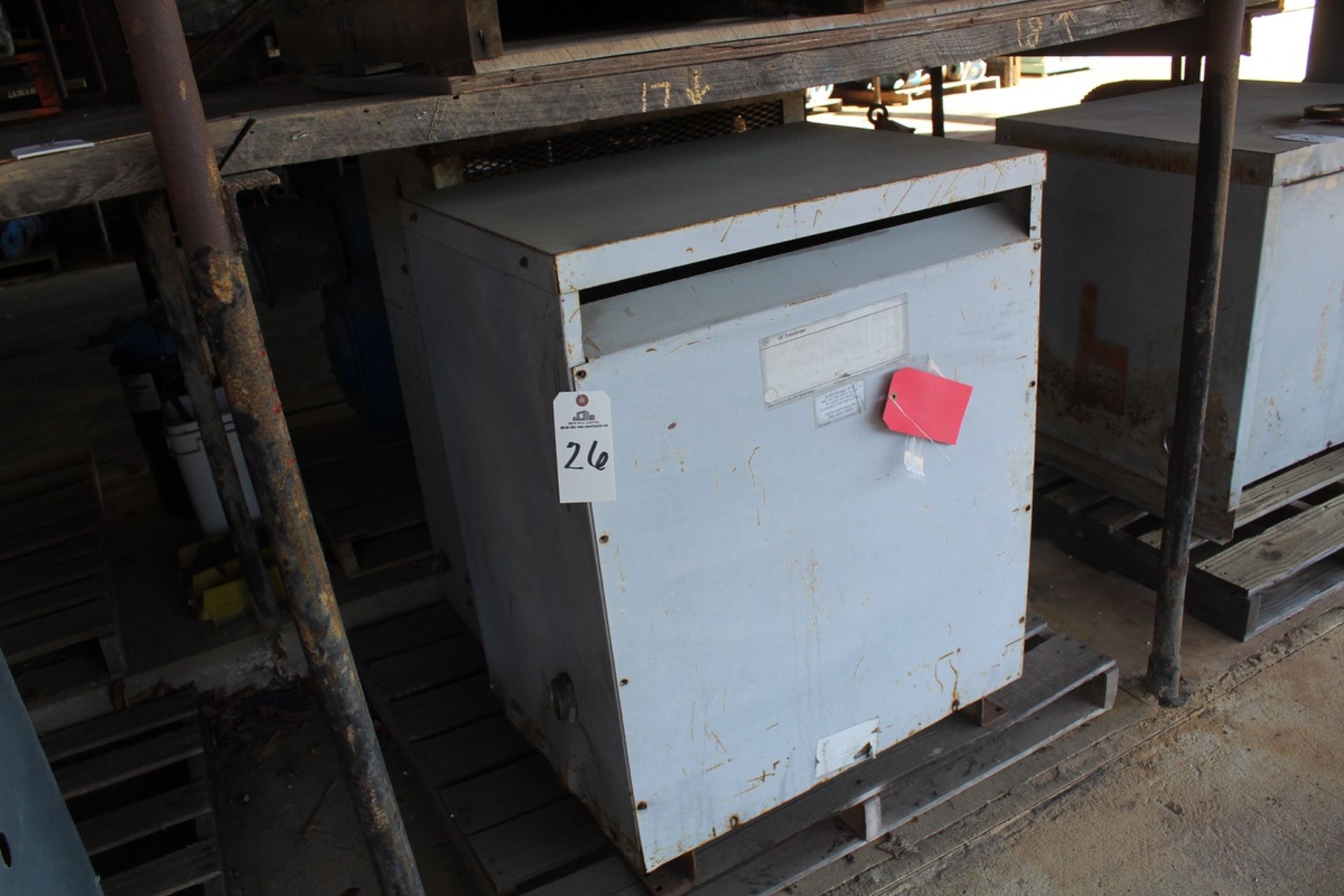 1 ea 112.5 KVA 3 Ph Transformer 480 Prim/277 Sec, 1 ea 6 KVA 208Y Prim/108 Sec | Load Fee: $5