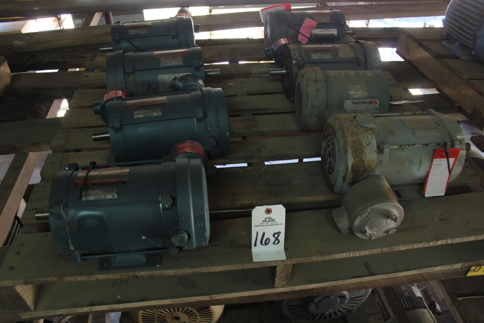 6 ea. 0.5 hp 1800 rpm 143T 230/460V TEFC (Reliance), 1 ea. 1.5 hp 1800 rpm 145T 208 | Load Fee: $5