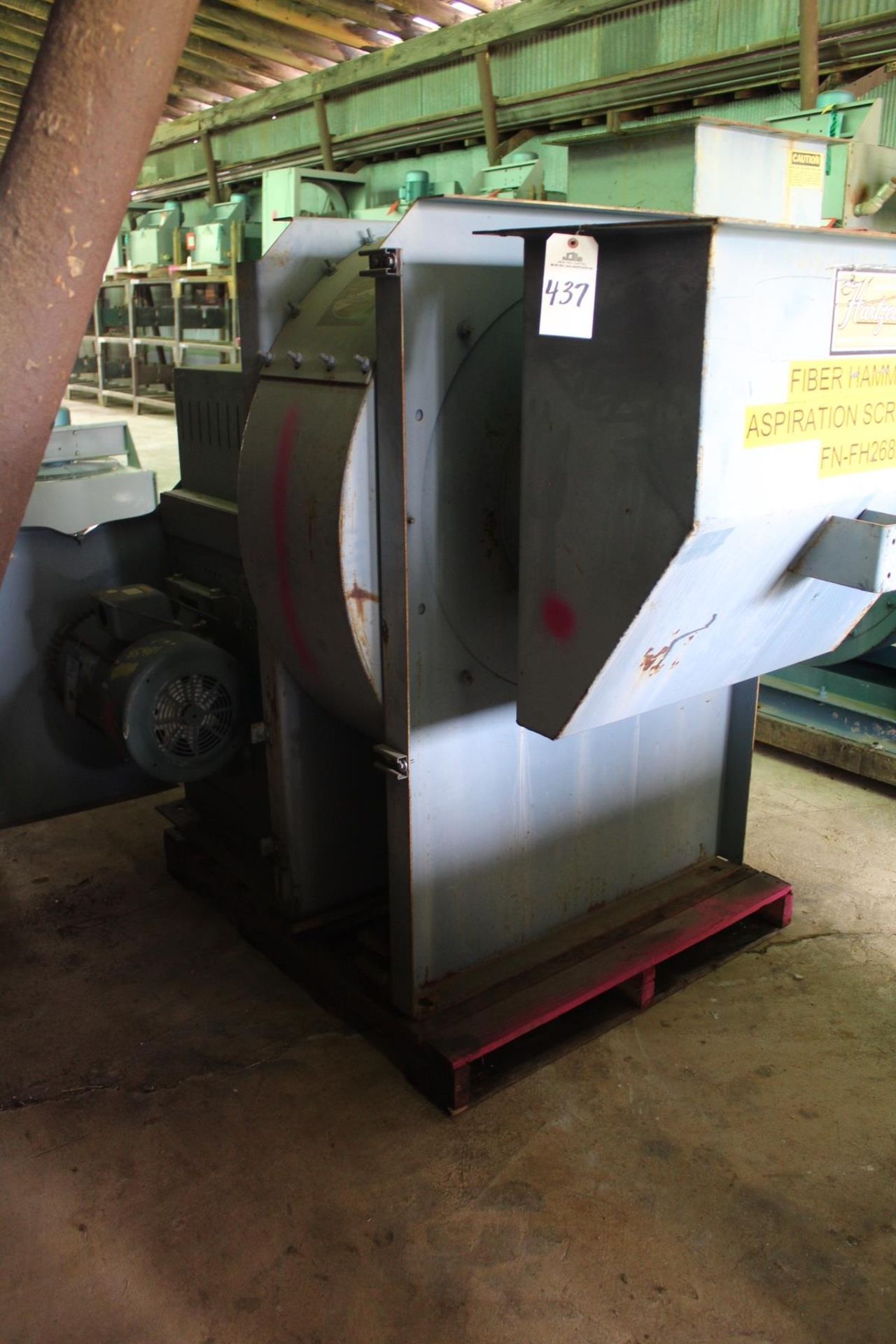 Hartzell material handling fan Model A05-9-292MH100ABF, 15 hp 1800 rpm w/ chute, 30 | Load Fee: $5