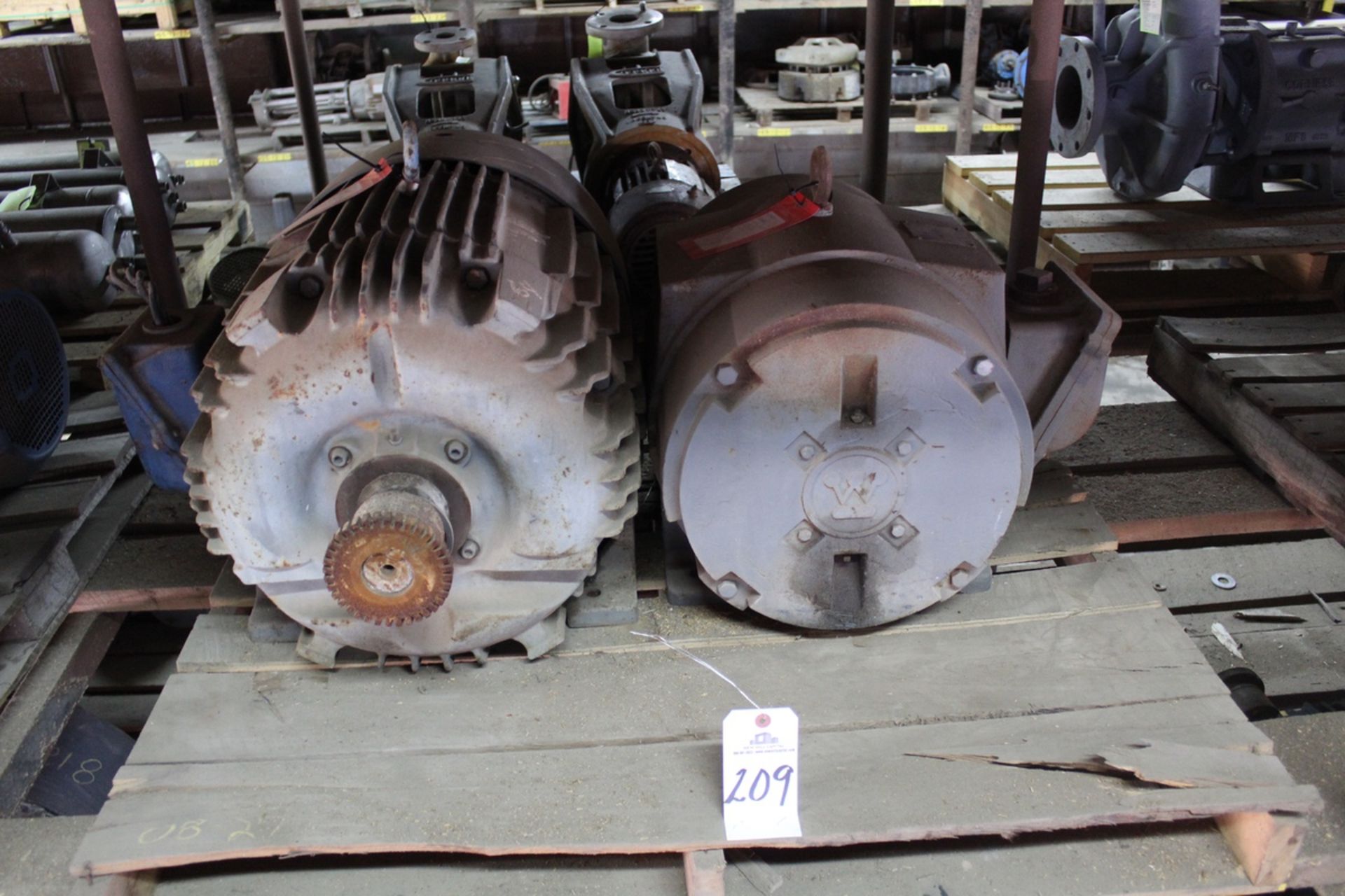 1 ea. 50 hp 1200 rpm 365TS 460V TEFC (General Electric), 1 ea. 50 hp 1800 rpm 326T | Load Fee: $5