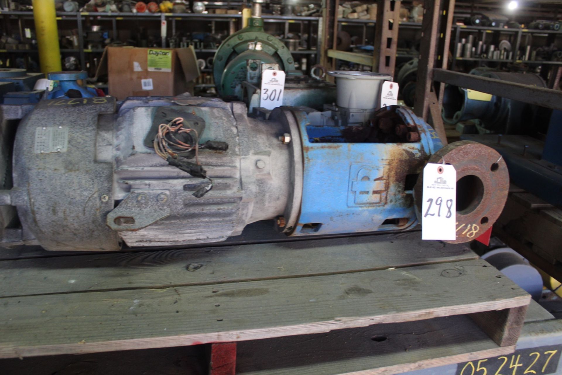 Ingersoll Dresser pump, Model VOC2 1.5x3-6, iron, w/ 7.5 hp 3600 rpm motor | Load Fee: $5