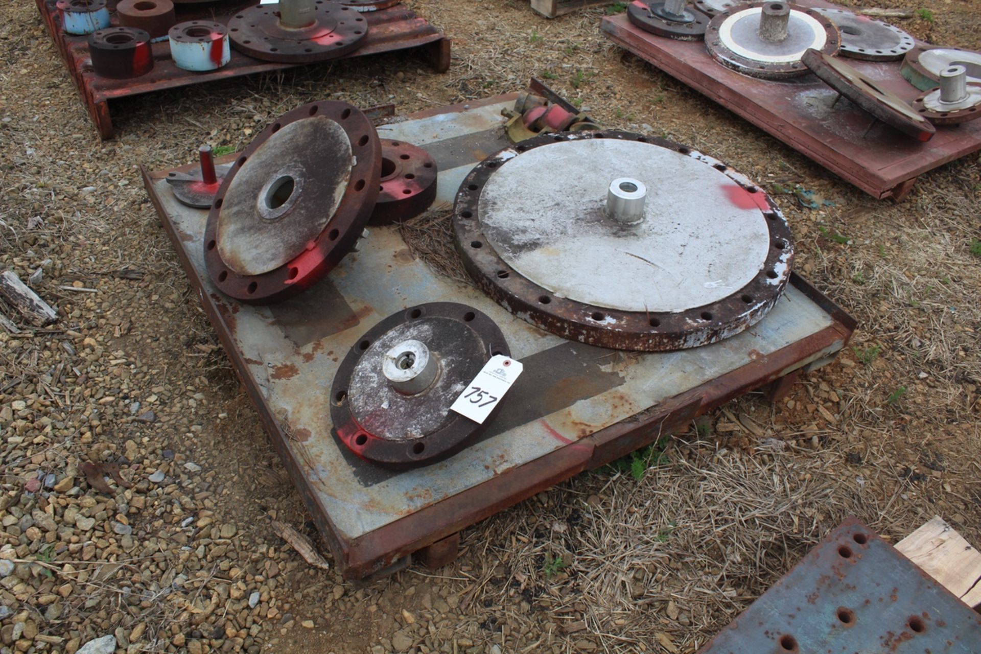 Misc mixer parts - 3 ea flanges (32" OD, 13.5" OD, 19" OD, 12.5" OD) 2 ea packing g | Load Fee: $5