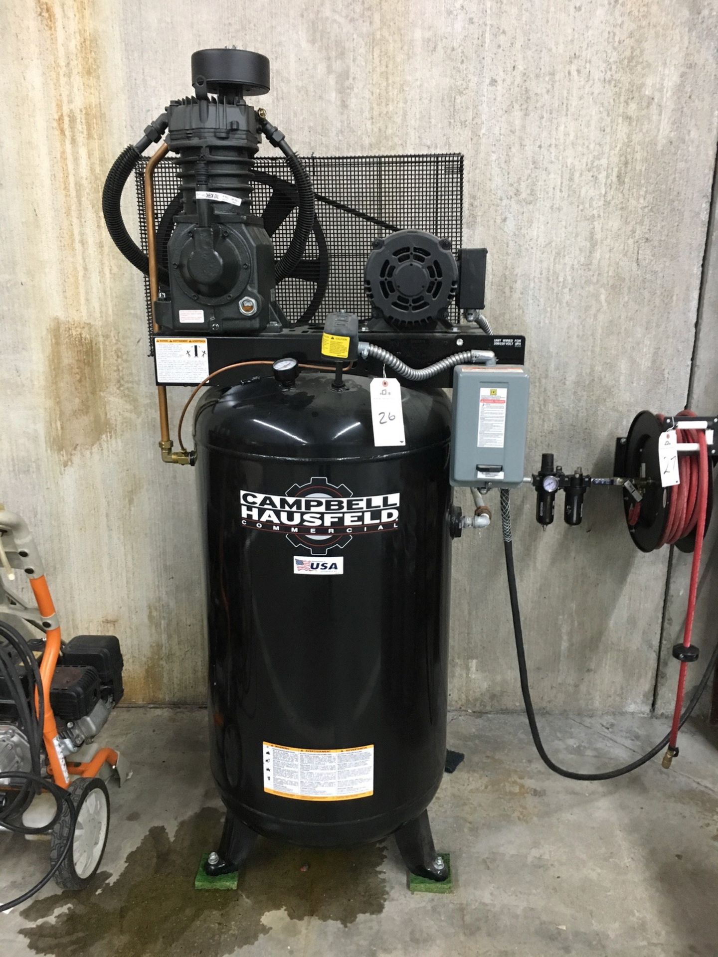 2015 Campbell Hausfeld Compressor, Model CE705100AJ, 240V, 3ph, 17.2 SCFM, Max Pres | Rig Fee: $150