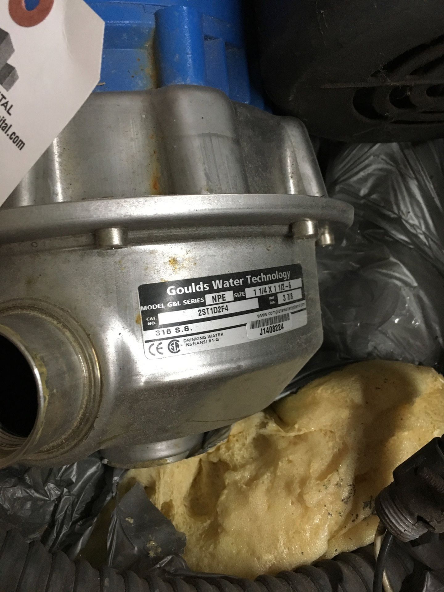 Goulds G&l NPE 1.25 x 1.5-6 Centrifugal Pump, 1 HP | Rig Fee: $25 - Image 2 of 3