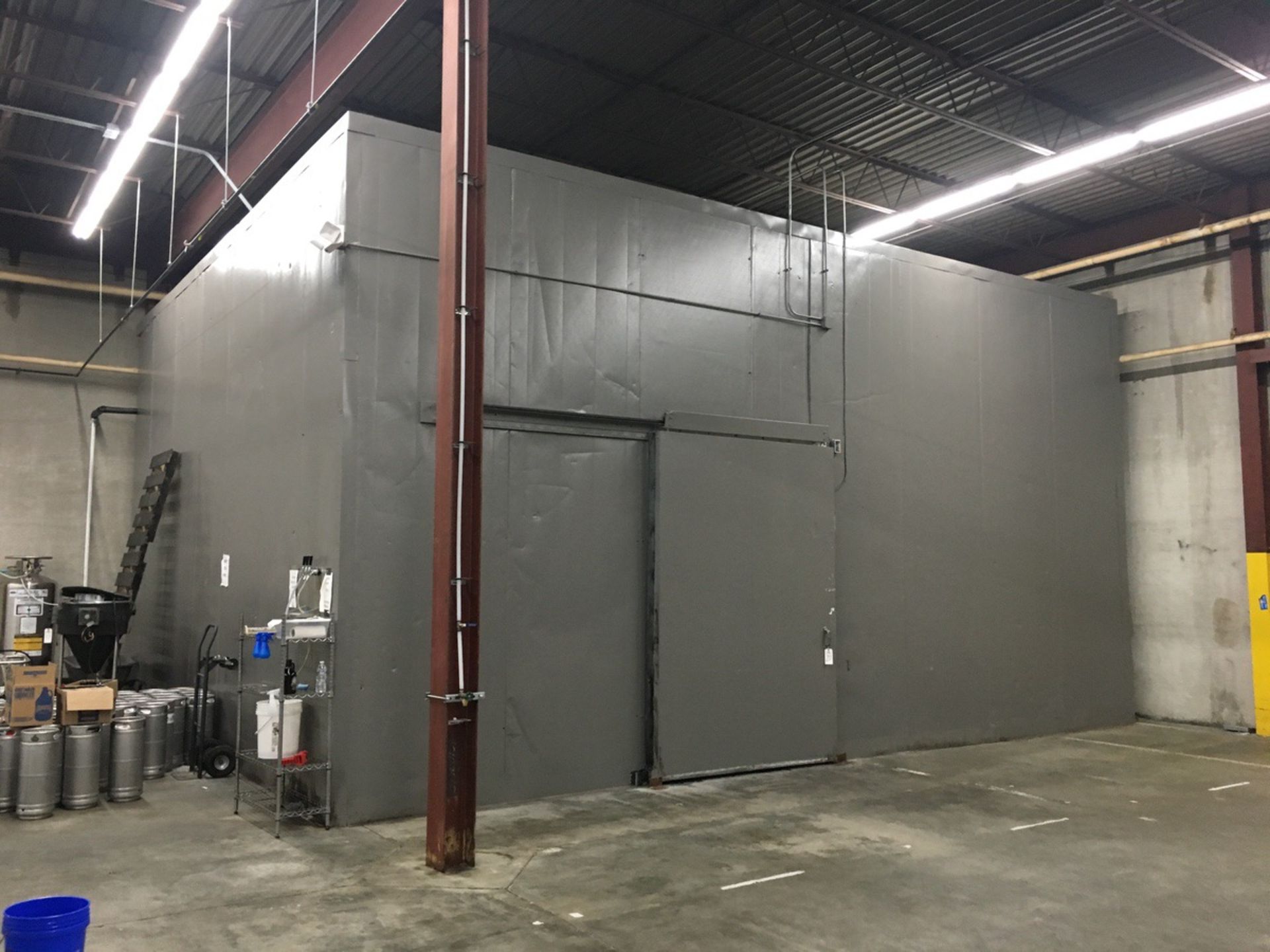 Walk-In Cooler, Approximately 30ft (door side) x 25ft Long x 18ft Tall, (2) Trenton | Rig Fee: $8100