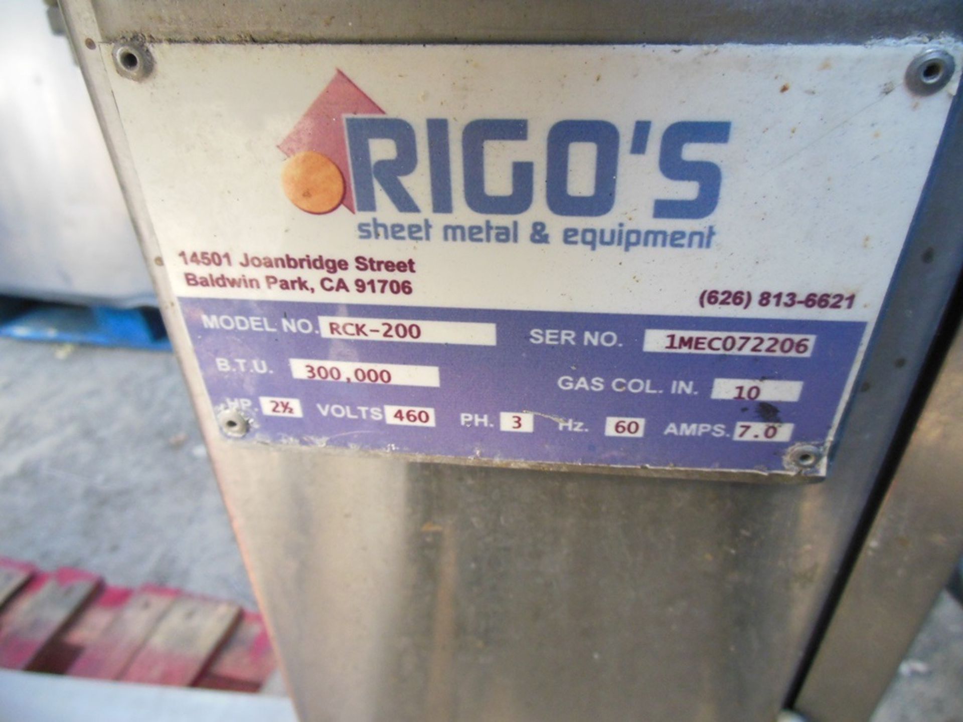 Rigo Model RCK-200 200 Gallon Kettle, Gas Fired, Tilt-Type, Bottom Sc | San Dimas CA | Rig Fee: $150 - Image 11 of 11