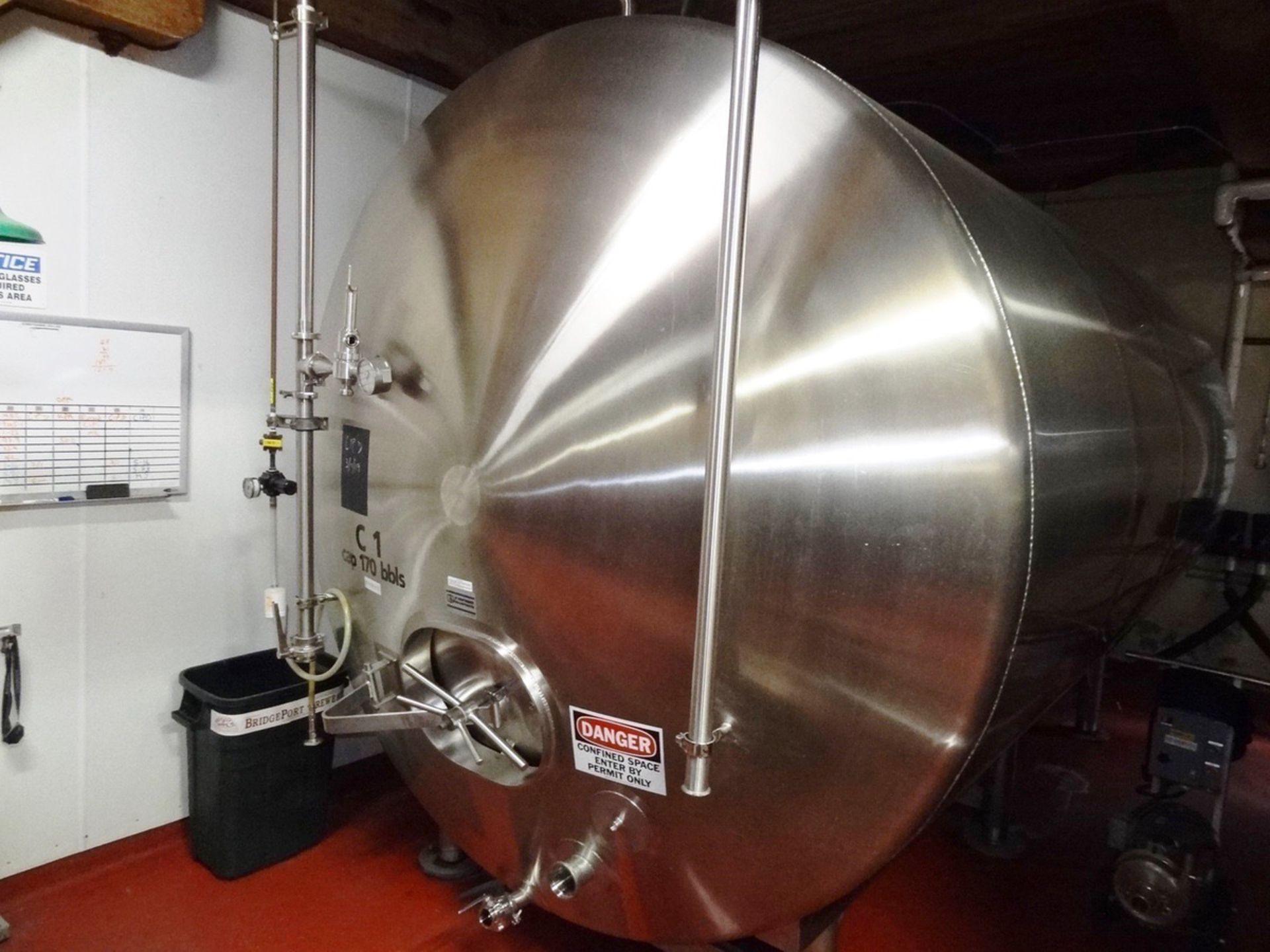 JV Northwest 170 Barrel/5,280 Gallon Horizontal Jacketed Brite Tanks, Stainless Ste | Rig Fee: $2250