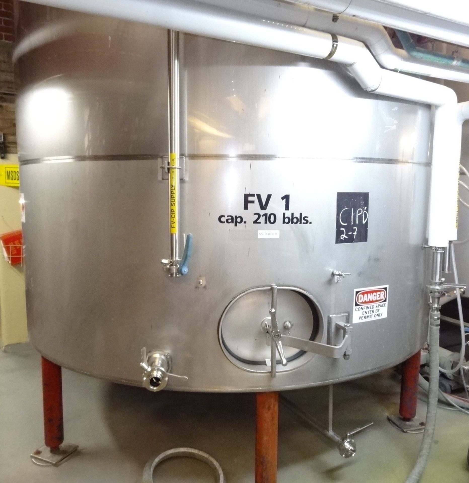Santa Rosa 210 Barrel/6,500 Gallon Stainless Steel Jacketed Fermenter, Approx 15ft- | Rig Fee: $2500 - Image 3 of 7