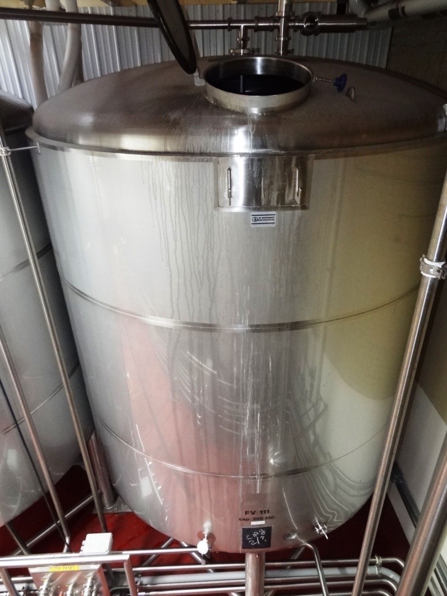 JV Northwest 205 Barrel/6,300 Gallon Stainless Steel Jacketed Fermenter, Approx 16f | Rig Fee: $2500