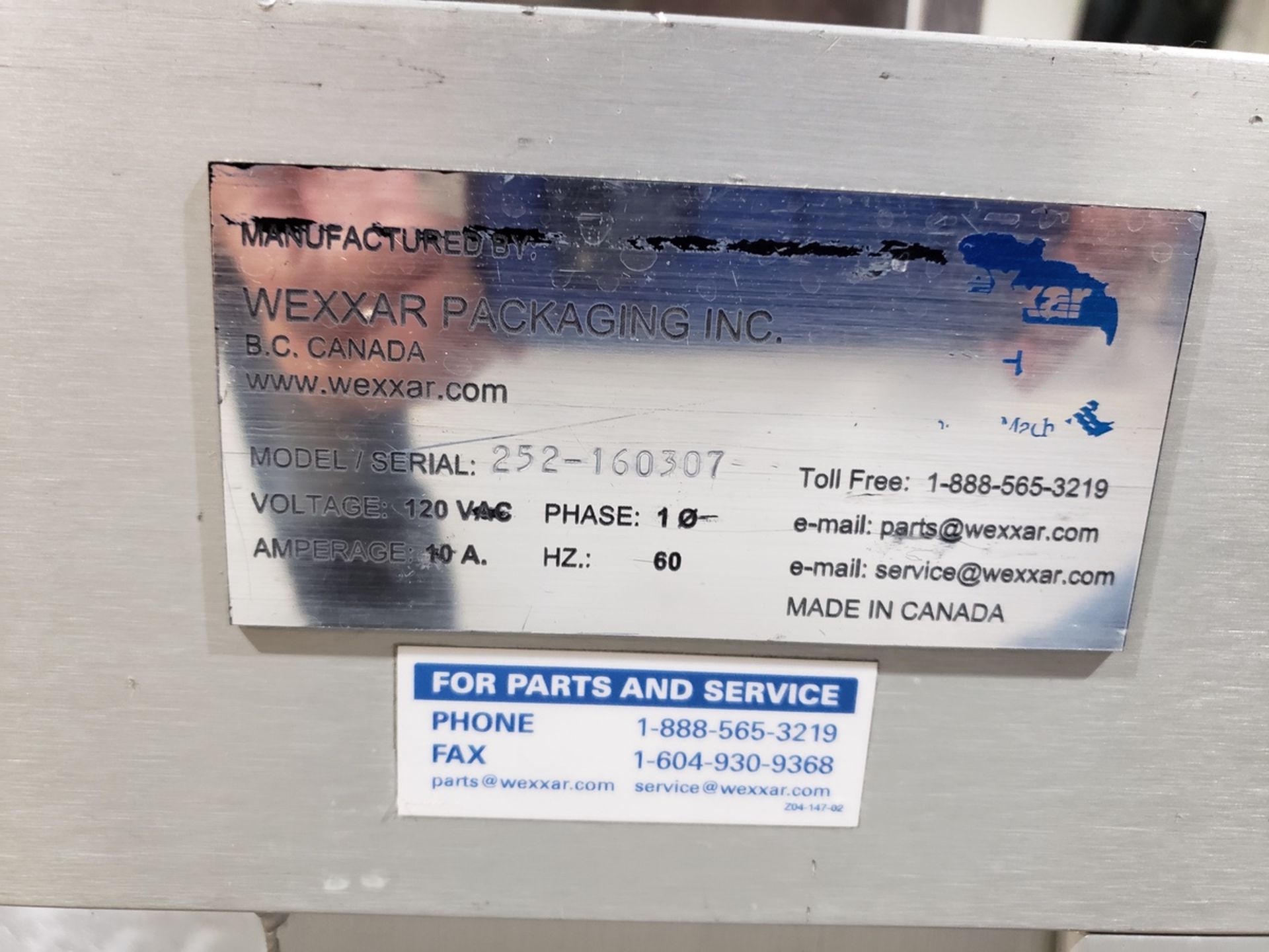 Wexxar/Bel Fully Automatic Case Sealer, M# 252, S/N 160307, W/ Bel 505 Case Former, | Rig Fee: $100 - Image 2 of 3