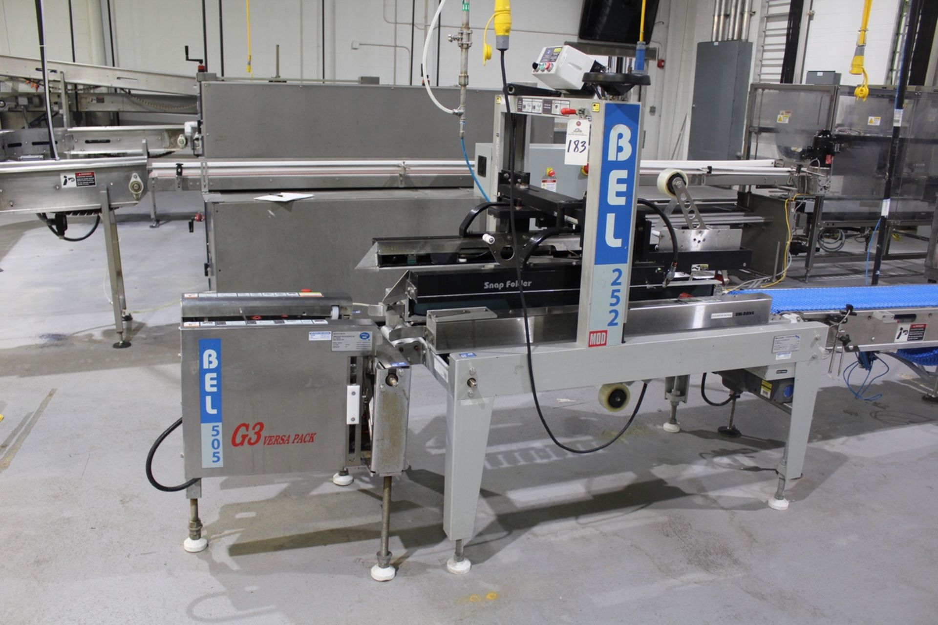 Wexxar/Bel Fully Automatic Case Sealer, M# 252, S/N 160307, W/ Bel 505 Case Former, | Rig Fee: $100