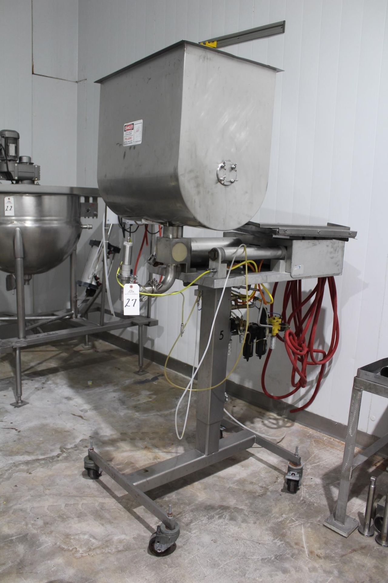 Hinds-Bock Piston Filler, M# SP-160, S/N 5610, W/ Agitated Feed Hopper | Rig Fee: $100