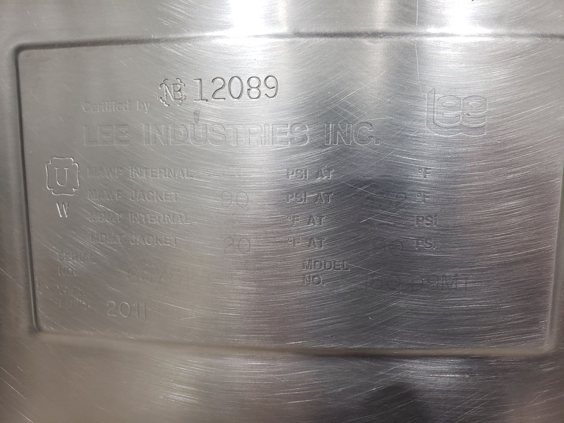 2011 Lee Industries 150 Gallon Stainless Steel Scrape Surface Mixing Kettle with Ti | Rig Fee: $350 - Image 2 of 6