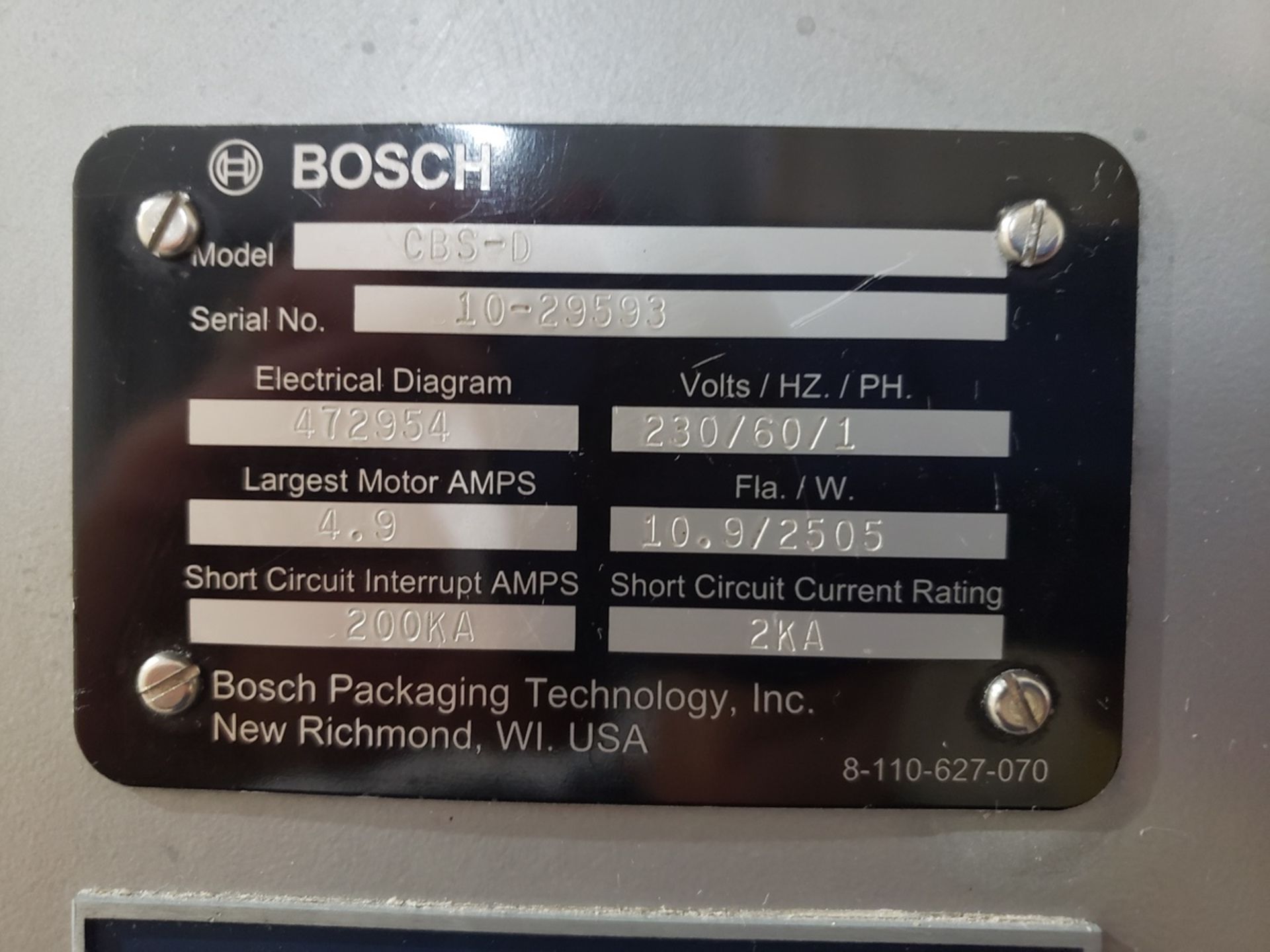 Bosch Doboy Continuous Band Sealer, M# CBS-D, S/N 10-29593 | Rig Fee: $50 - Image 2 of 2