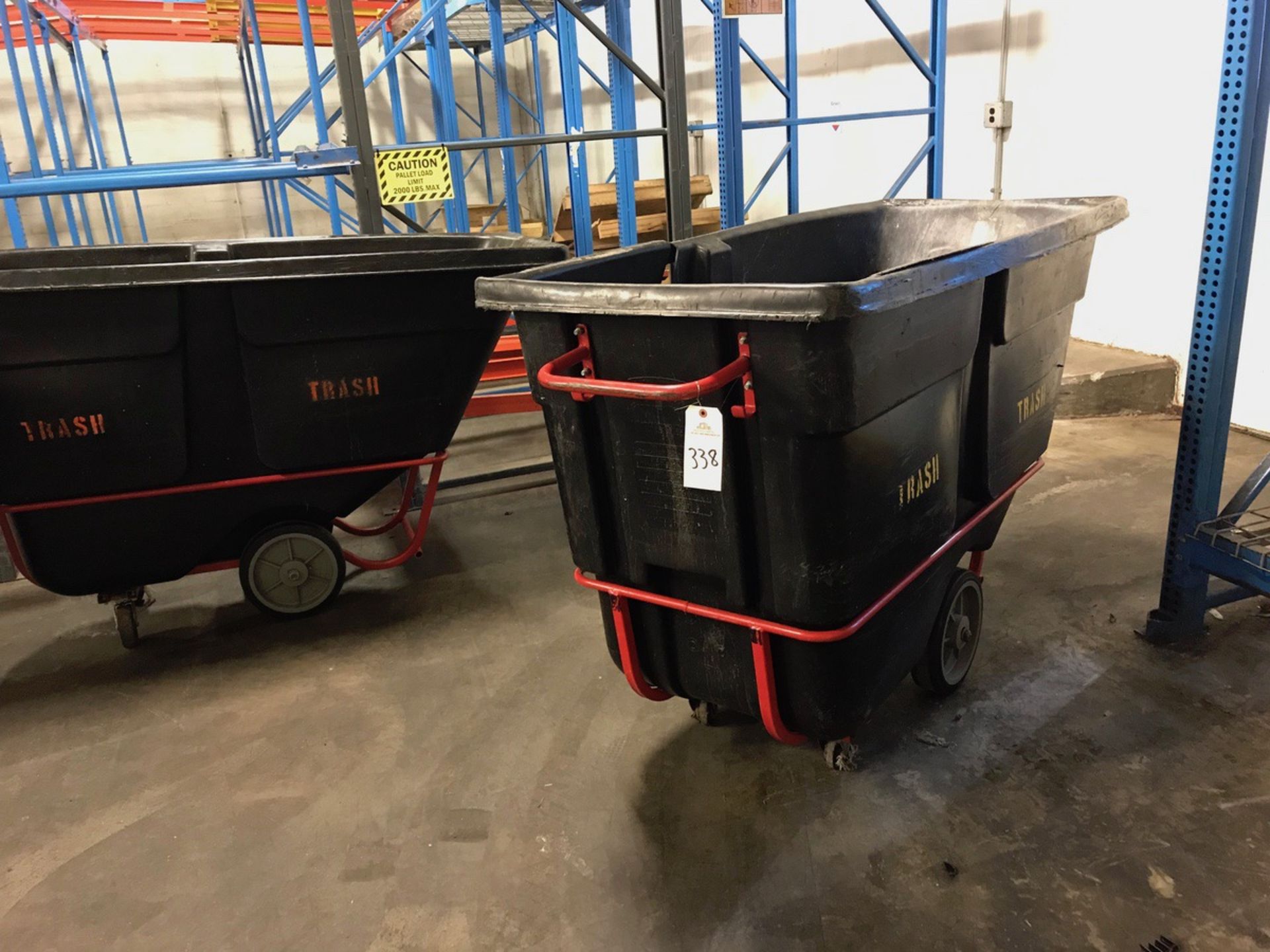 (3) Rubbermaid Trash Bins | Rig Fee: $100