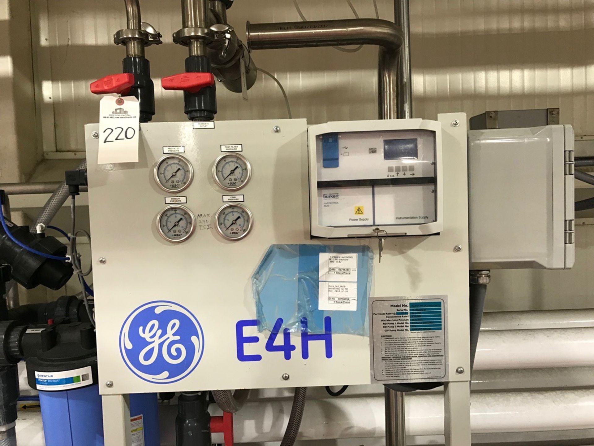 GE Reverse Osmosis (RO) System, Permeate Rate 77 DegF, Skid Mount | Subject to Bulk | Rig Fee: $1200 - Image 3 of 4