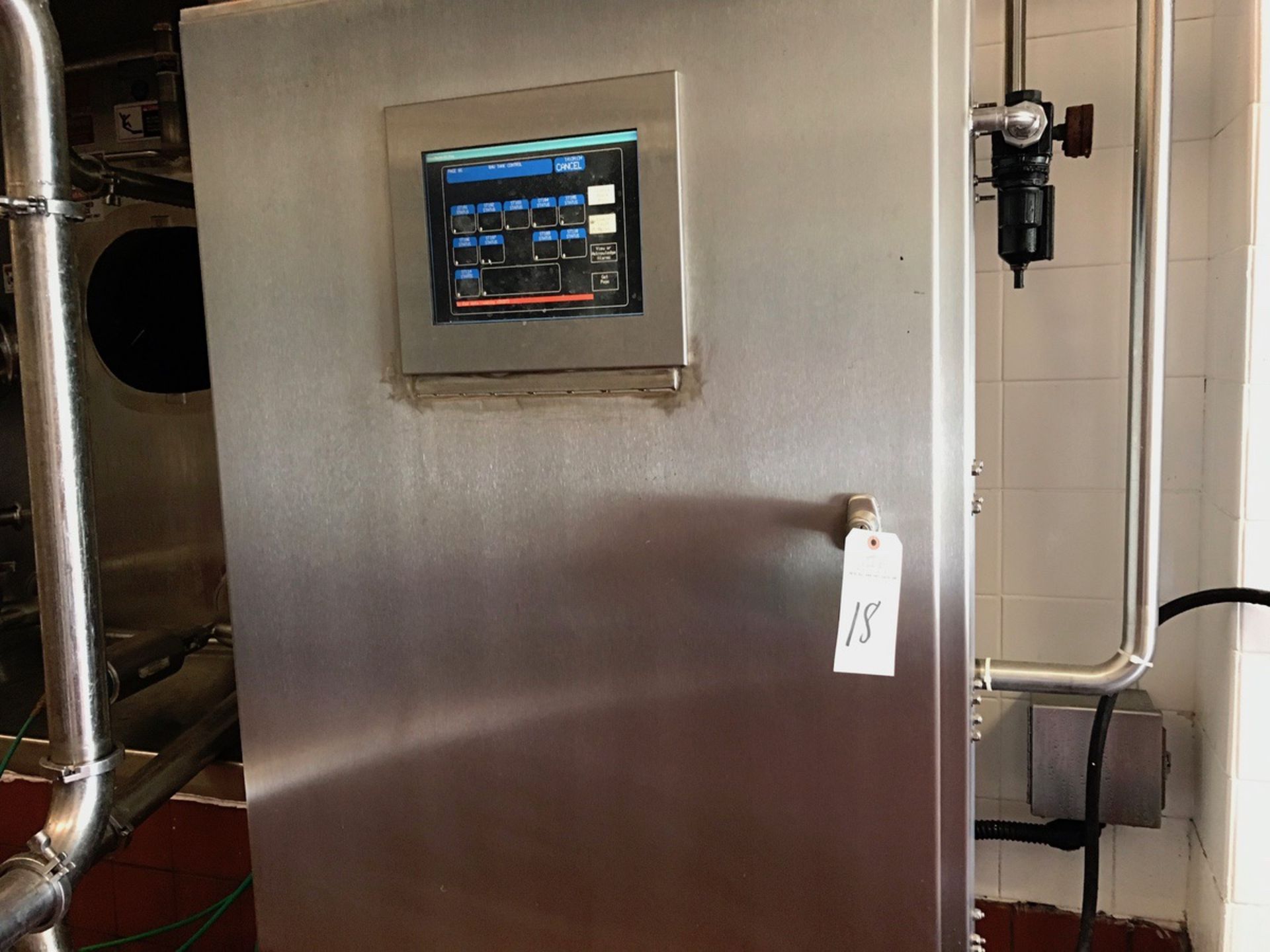 Stainless Steel Control Panel with Touch Screen, (2) Foxboro Meters, Allen Bradle | Rig Fee: $300