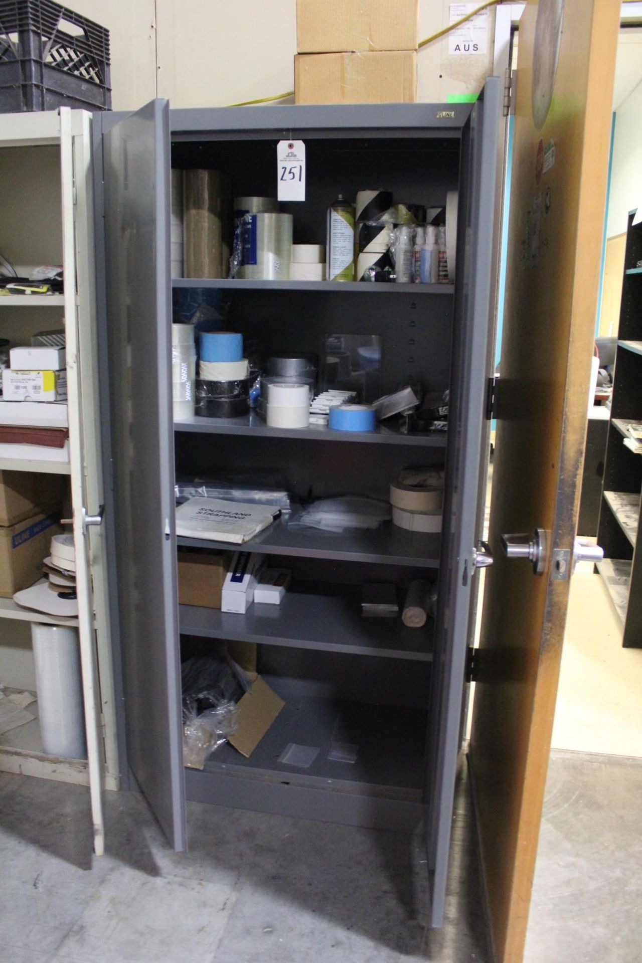 Two Door Storage Cabinet w/ Contents | Rig Fee: Hand Carry or Contact Rigger