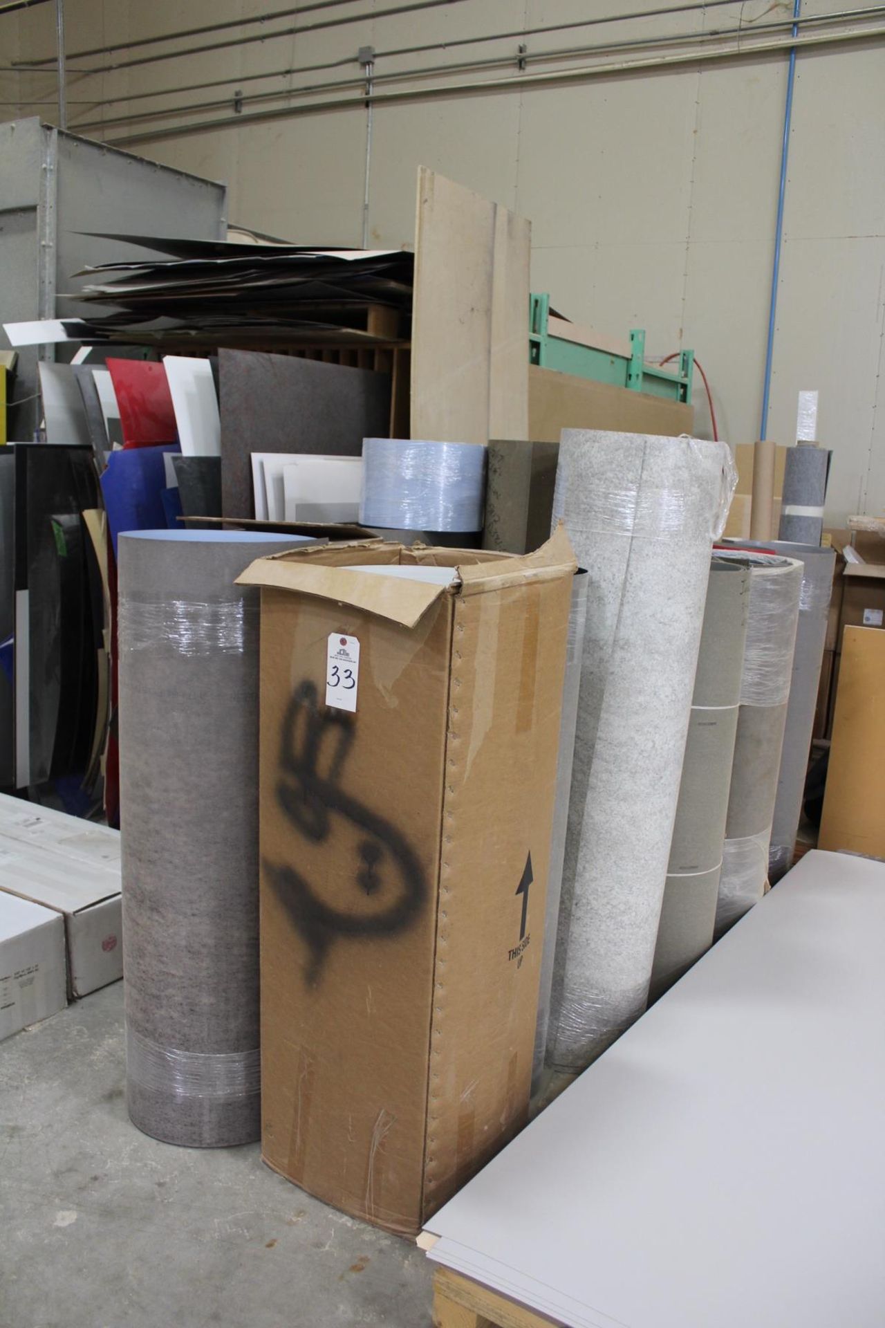 Lot of Laminate Material Rolls | Rig Fee: Hand Carry or Contact Rigger