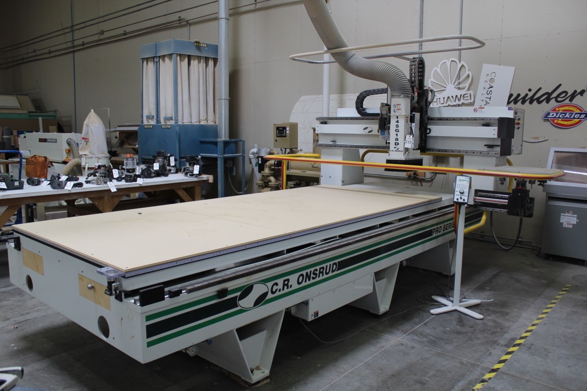 2013 C.R. Onsrud CNC Router, Model 145G18D, S/N 145G130402, 5'X 12' Vacuum Hold Dow | Rig Fee: $1150