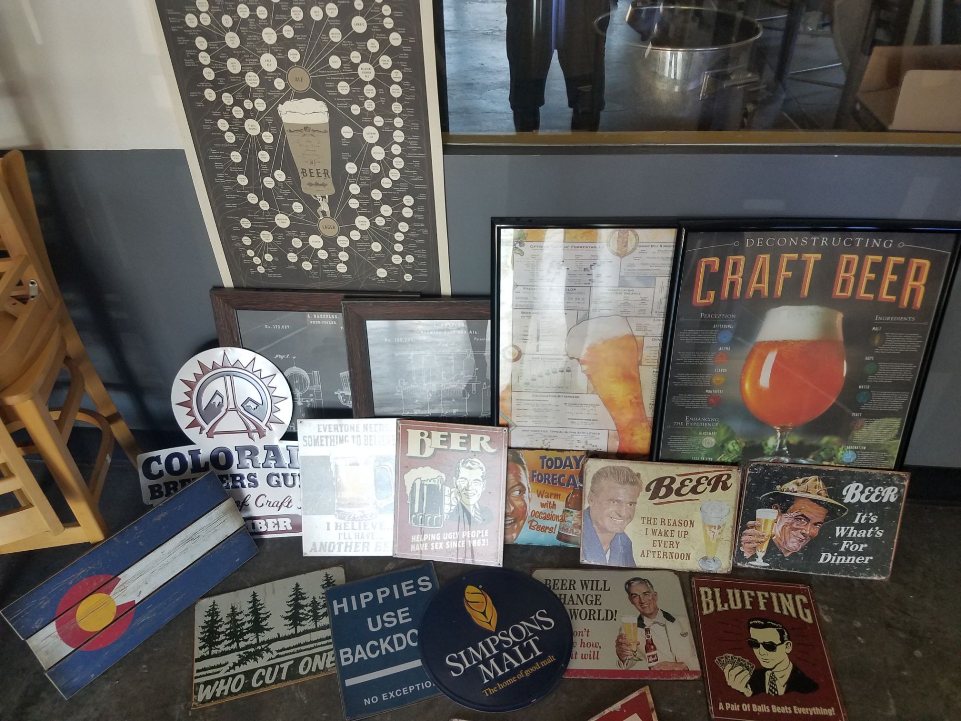 Beer and Colorado themed art, posters and tin signs | Rig Fee: $25 or HC