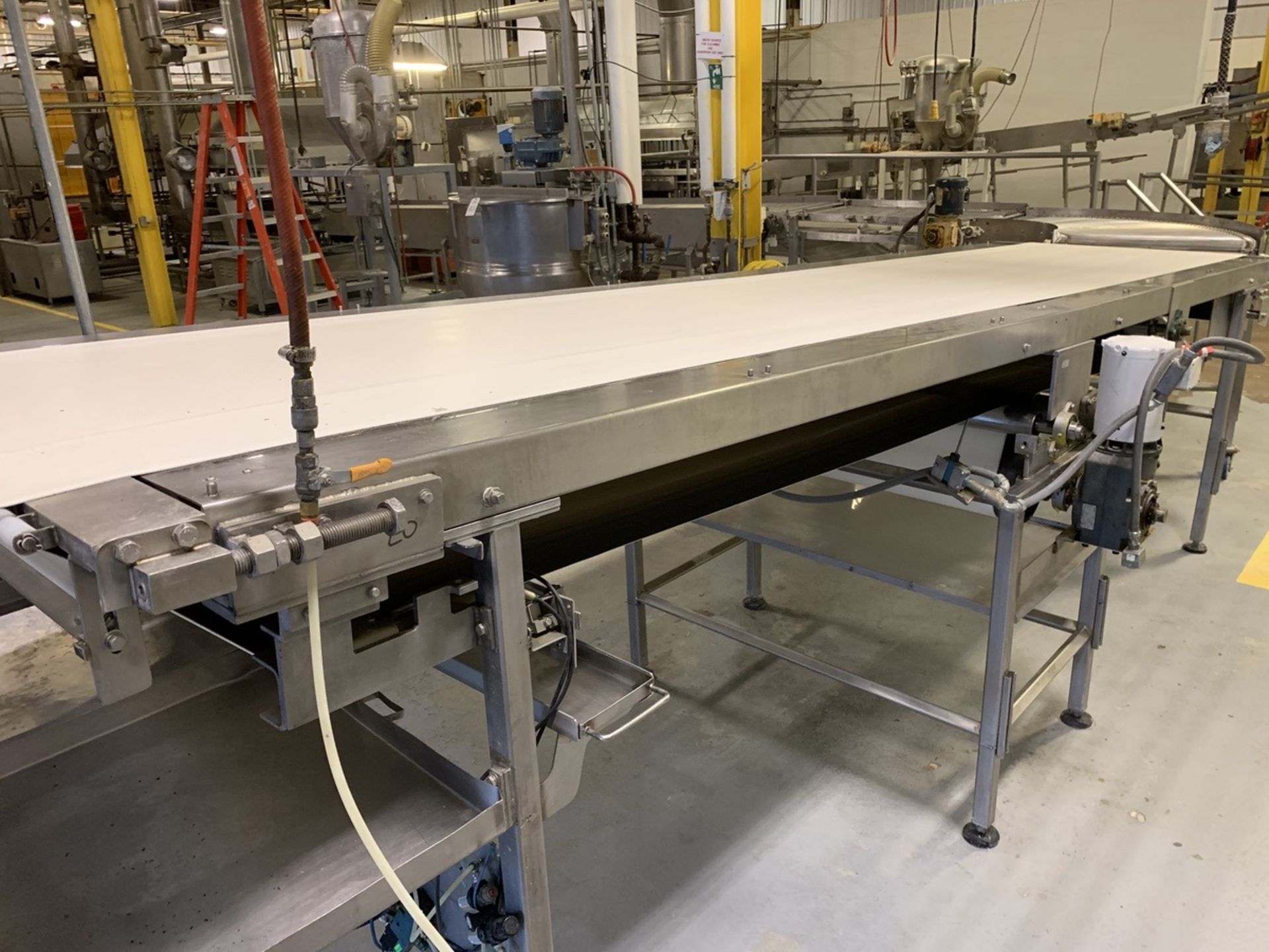 Stainless Steel Frame Sanitary Belt Conveyor, 40" Belt x 203" Length, 66" Discharge | Rig Fee: 350 - Image 3 of 3