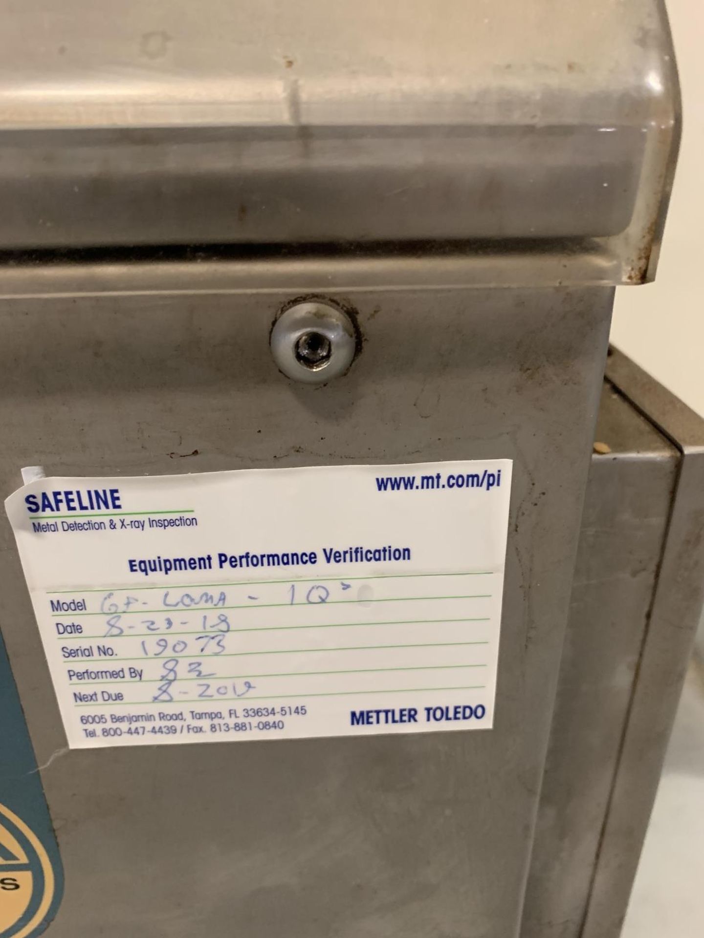 Loma IQ Flow Through Metal Detector, Aperture: Approx 6.5in ID, S/N 19073 | Rig Fee: 100 - Image 3 of 4