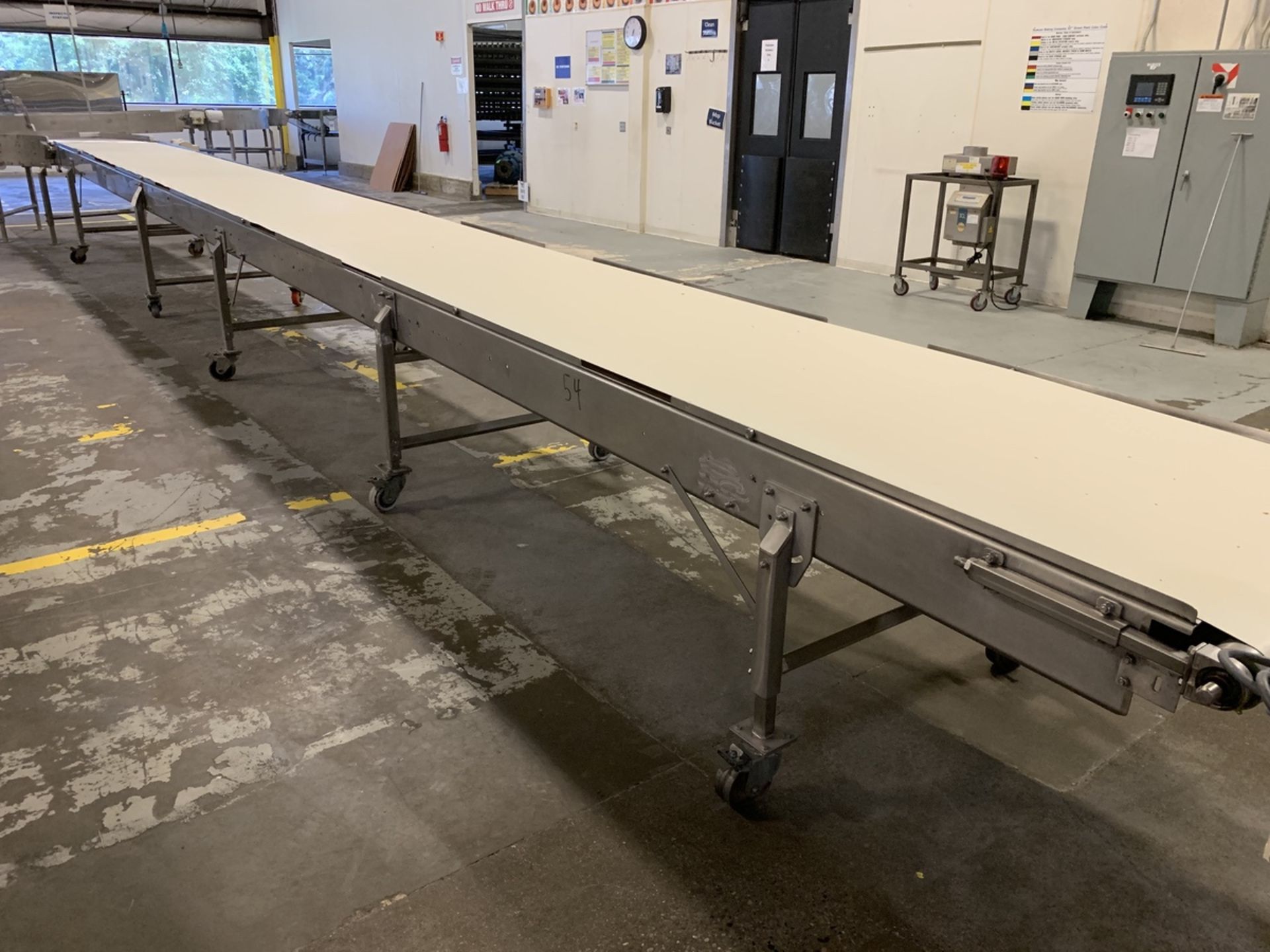 Stainless Steel Frame Sanitary Belt Conveyor, 35" Belt Width, 36' OAL, 44" Wide Fra | Rig Fee: 500