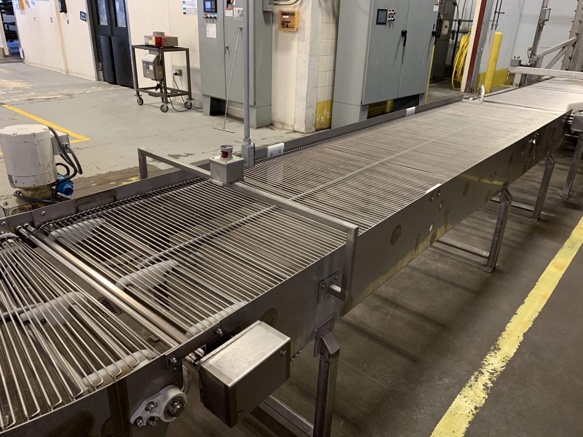 Stainless Steel Conveyor, 36" Belt x 160" OAL, 42" Wide Frame | Rig Fee: 300