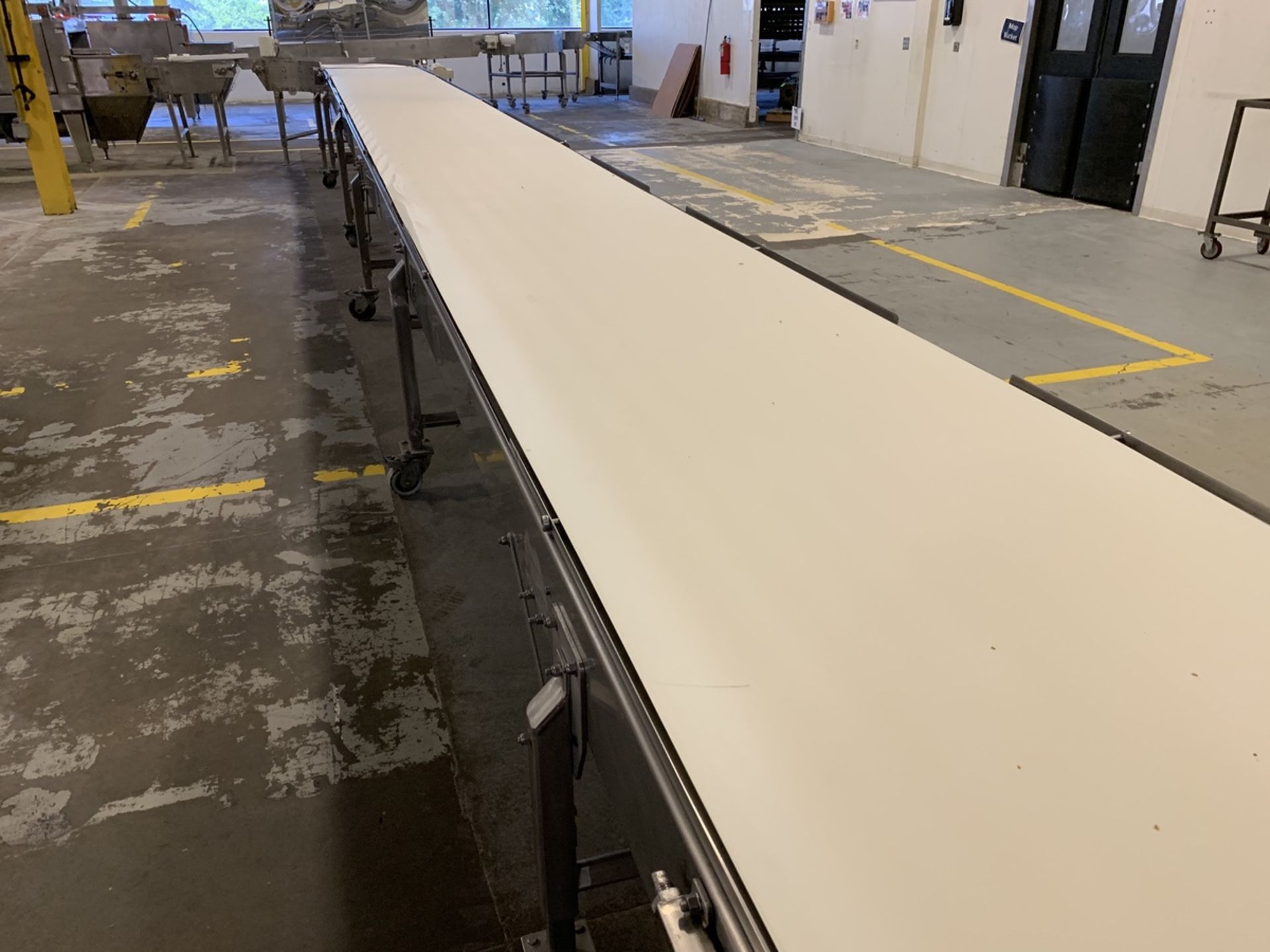 Stainless Steel Frame Sanitary Belt Conveyor, 35" Belt Width, 36' OAL, 44" Wide Fra | Rig Fee: 500 - Image 2 of 3