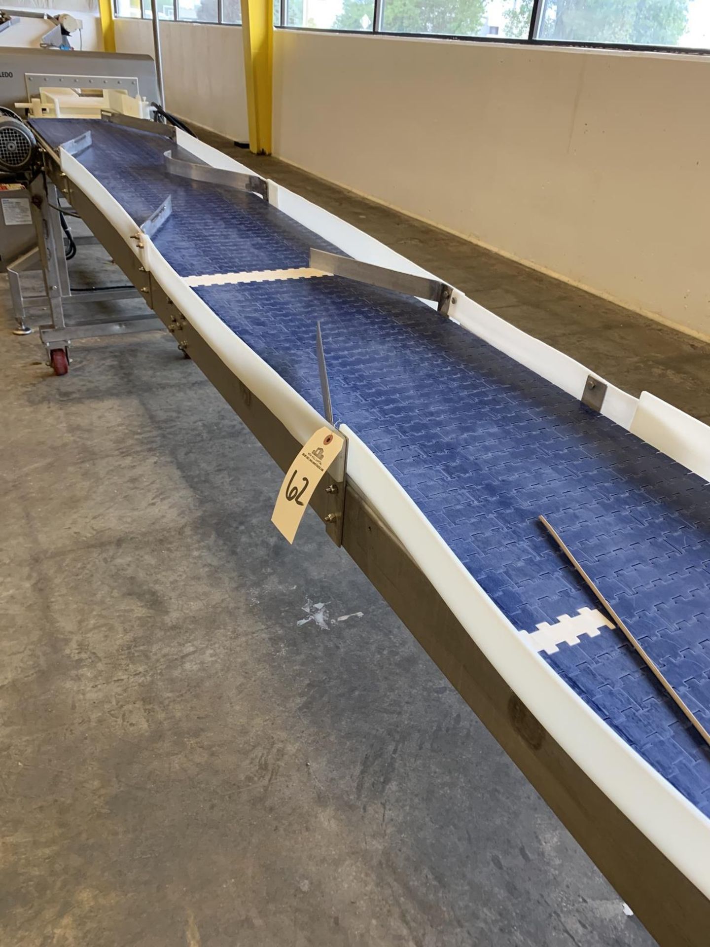 Stainless Steel Frame Portable Delrin Conveyor, 16" Belt x 12' OAL | Rig Fee: 125 - Image 2 of 3