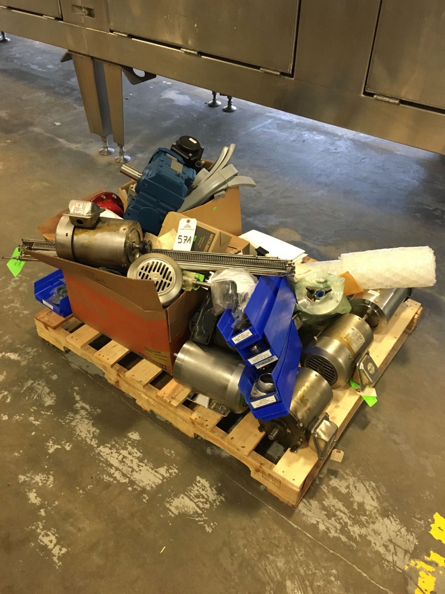 Skid of Spare Fan Motors and Parts for BOC Tunnels | Rig Fee: 50