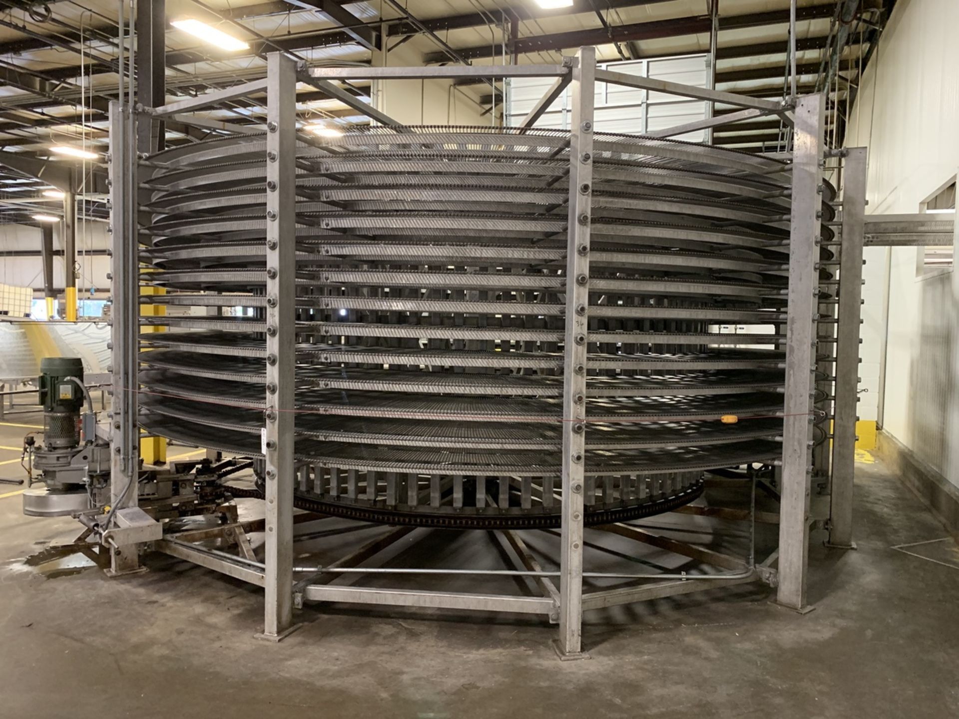 Stainless Steel Ambient Cooling Spiral with Infeed Conveyor, 36" Wide Belt, 14-Tier | Rig Fee: 6500