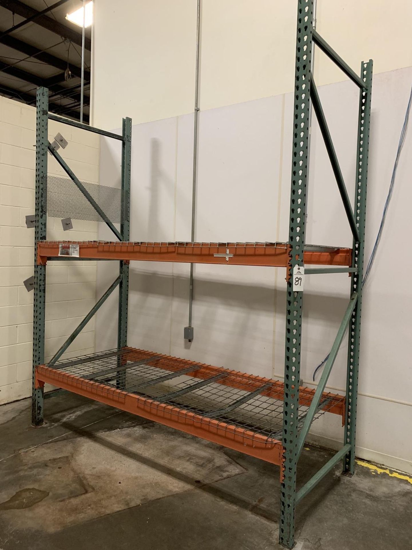 Section of Pallet Racking Pictured | Rig Fee: 100