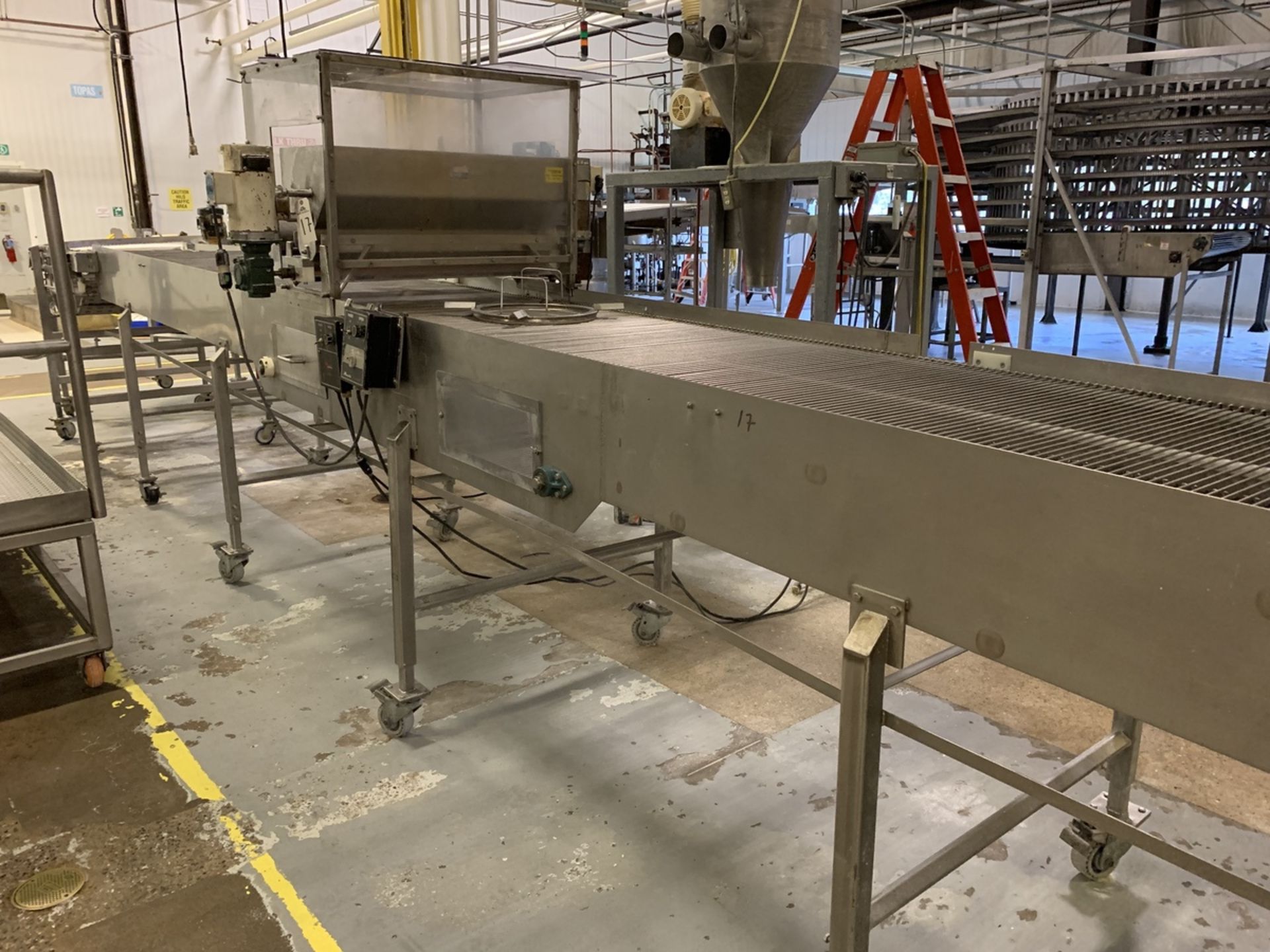 Cooling Conveyor with Depositor , 37" Wide Belt with 3.5" Clearance Under Dry Depos | Rig Fee: 200