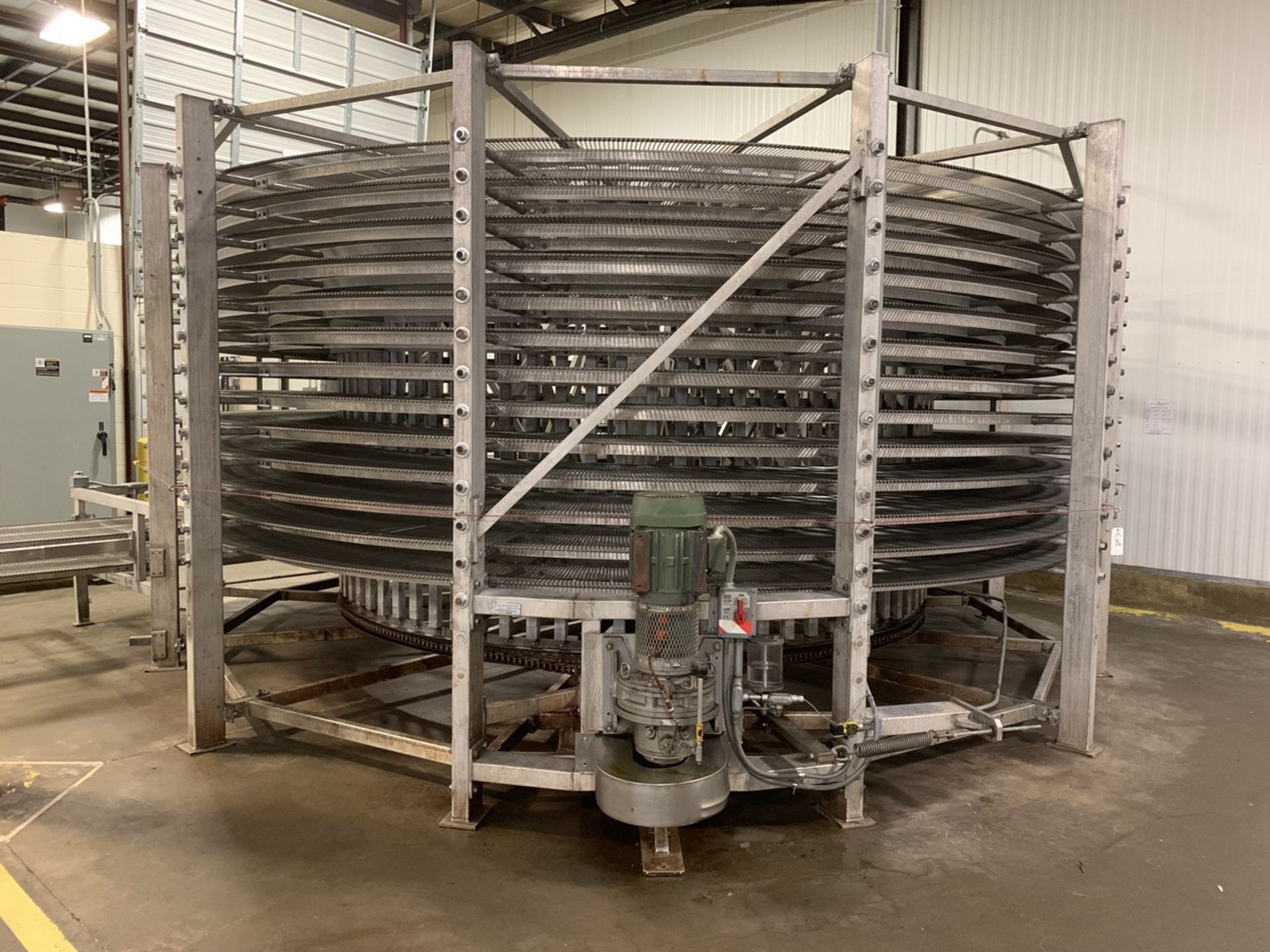 Stainless Steel Ambient Cooling Spiral with Infeed Conveyor, 36" Wide Belt, 14-Tier | Rig Fee: 6500 - Image 2 of 4
