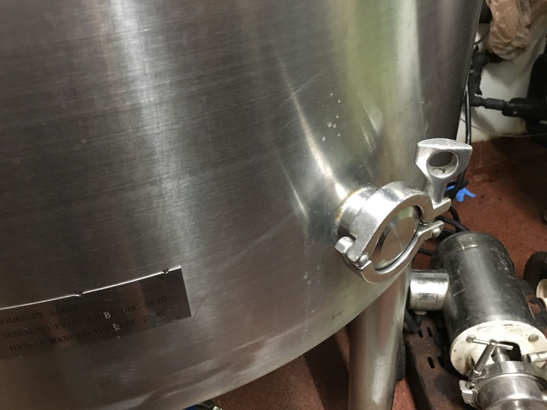 2007 3.5 BBL Stainless Steel Jacketed Fermenter | Subject to Bulk | Rig Fee: $175 - Image 5 of 10