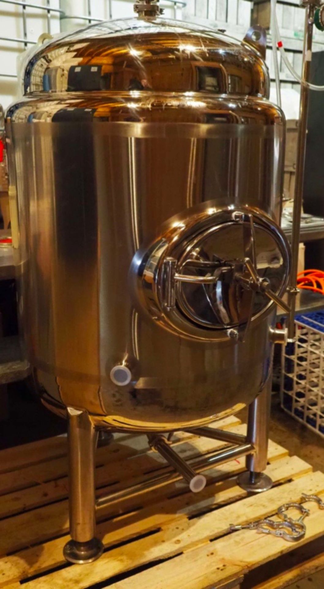 Stout Tanks and Kettles 3 BBL Stainless Steel Tank, Carb Stone, Pre | Loc: Hudson, NH | Load Fee: $0 - Image 3 of 3