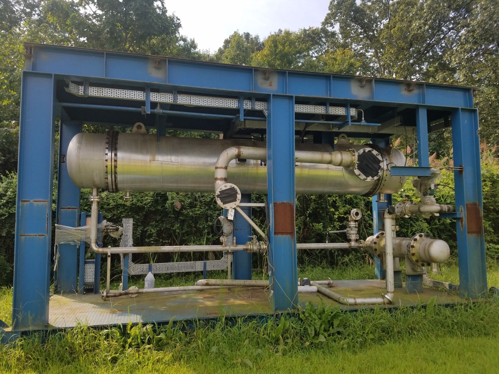 Heat Exchanger Skid / Heat Recovery Condenser, Stainless Steel, Tube Side 0.40 M | Rig Fee: $2500