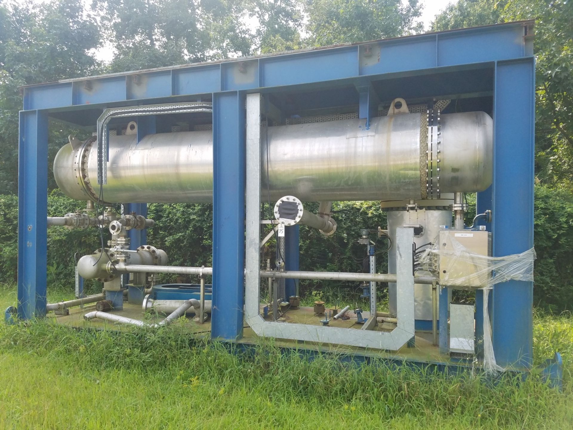 Heat Exchanger Skid / Heat Recovery Condenser, Stainless Steel, Shell Side 0.70 | Rig Fee: $2500