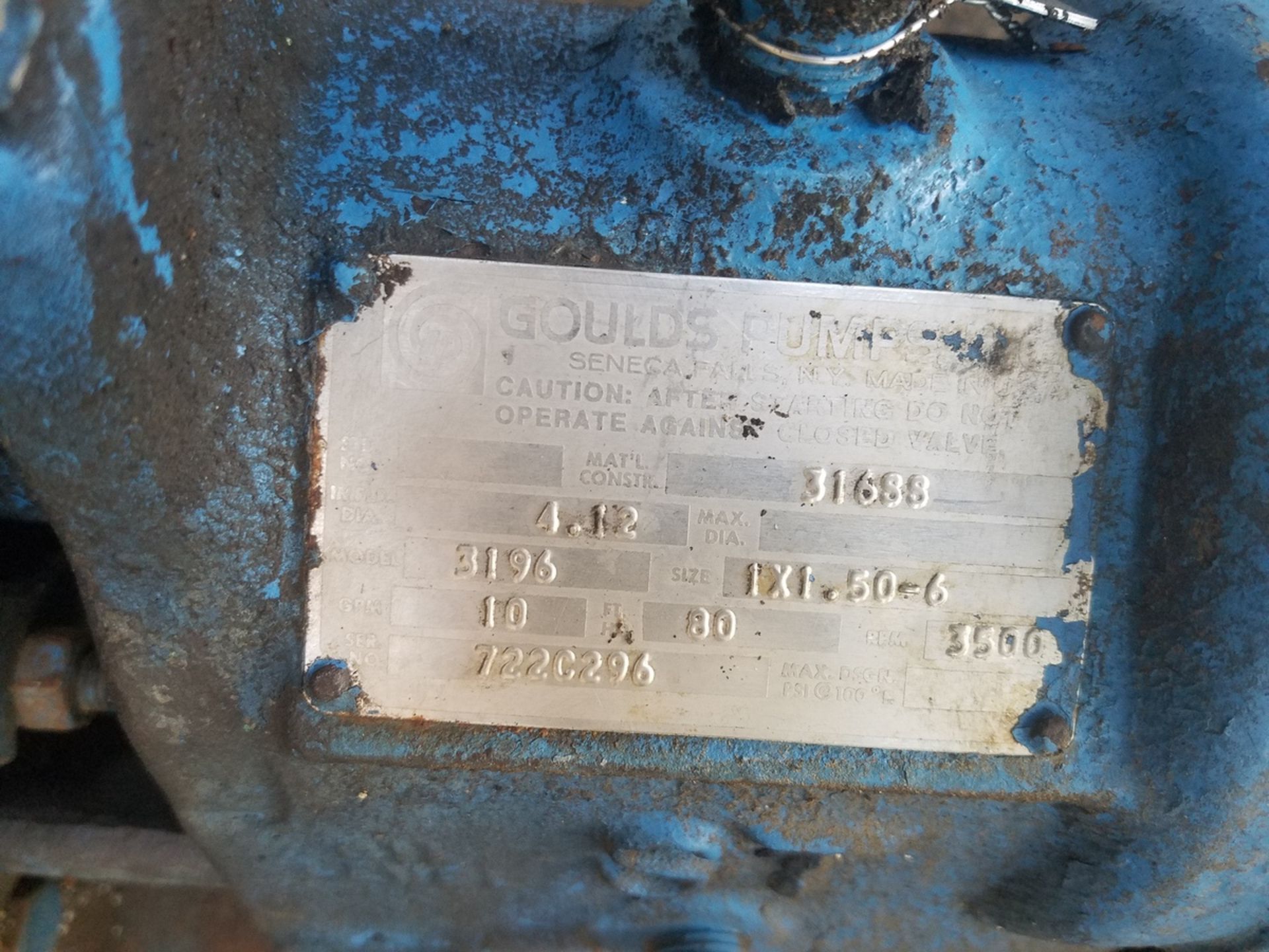 Goulds 1X1.5-6 Centrifugal Pump, W/ 10 HP Electric Motor | Rig Fee: $200 - Image 2 of 3