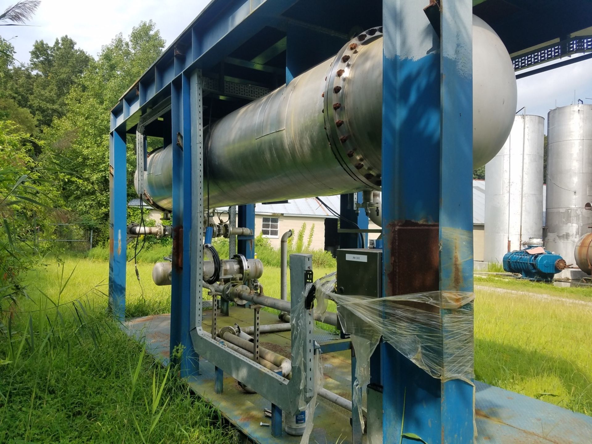 Heat Exchanger Skid / Heat Recovery Condenser, Stainless Steel, Tube Side 0.40 M | Rig Fee: $2500 - Image 4 of 4