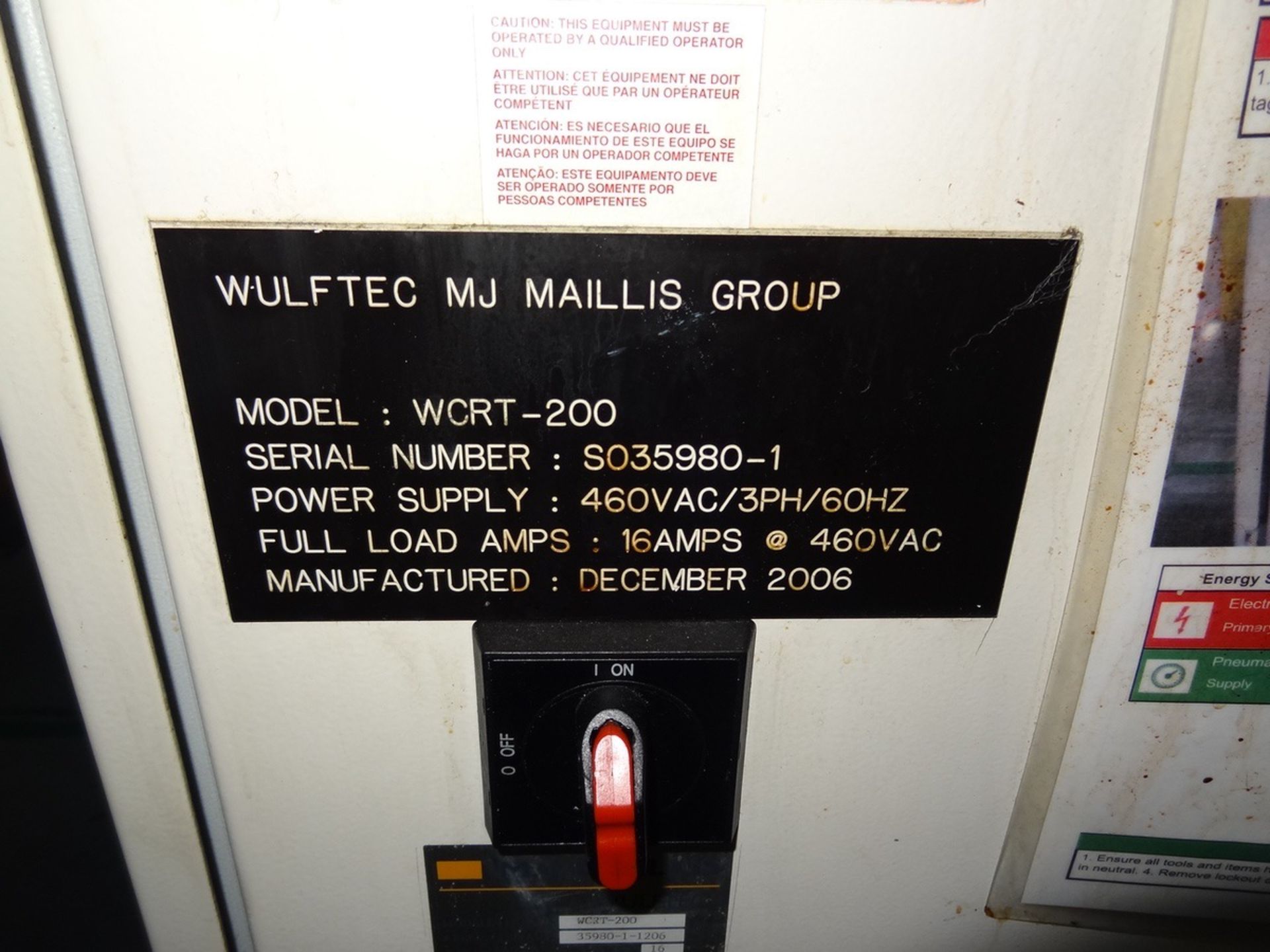 Wulftec MJ Maillis WCRT-200 Orbital Stretchwrapper System, Includes Appro | Loc: IN | Rig Fee: $1750 - Image 2 of 7