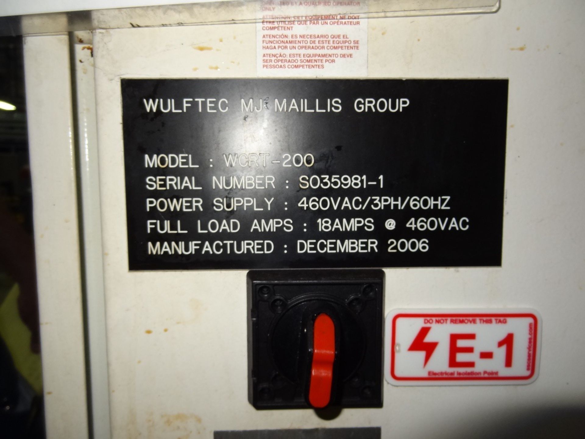 Wulftec MJ Maillis WCRT-200 Orbital Stretchwrap System, Includes Approx 5 | Loc: IN | Rig Fee: $1500 - Image 5 of 7